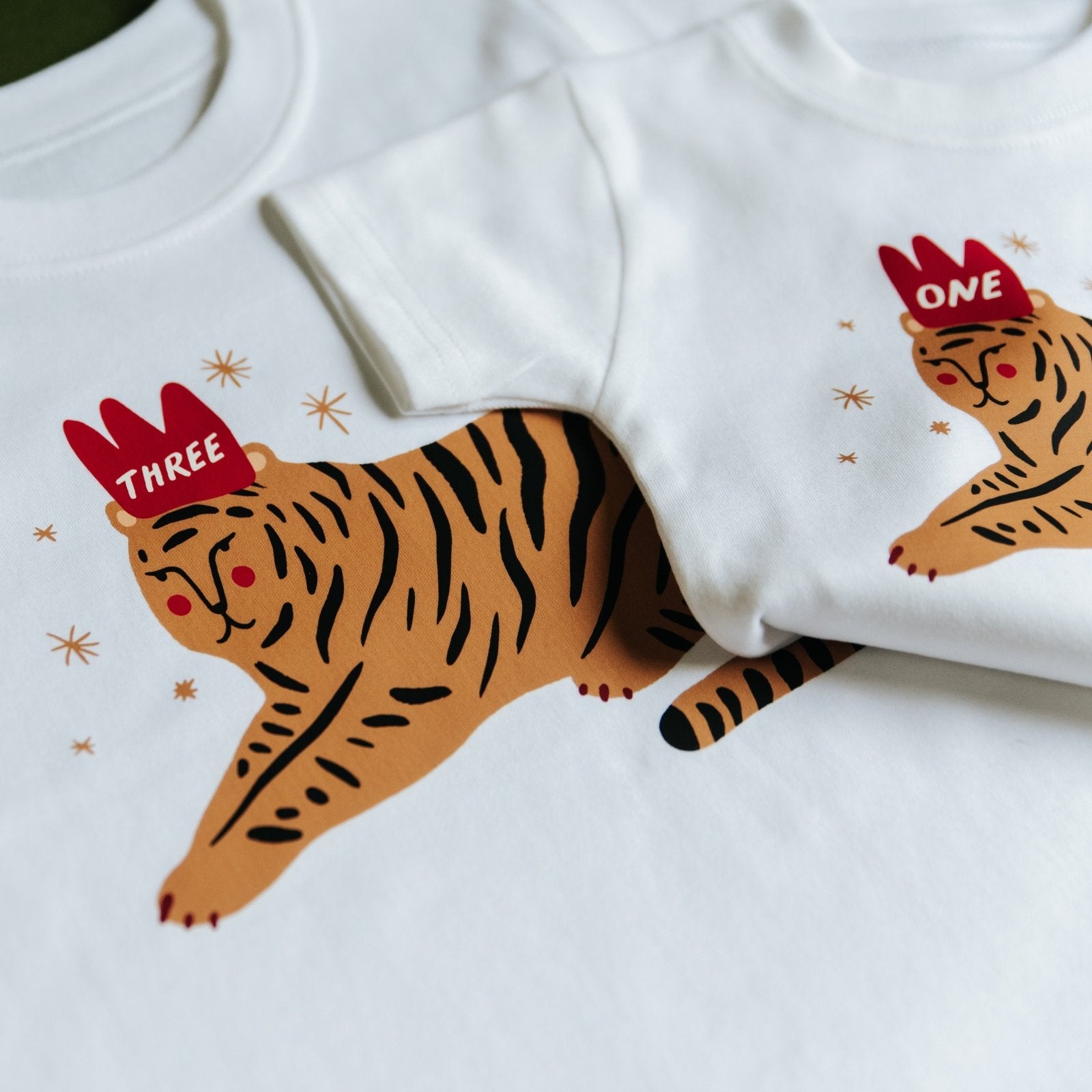 Personalised Tiger Birthday T-Shirt or Jumper for Kids - I am Nat Ltd - Children's T-Shirt