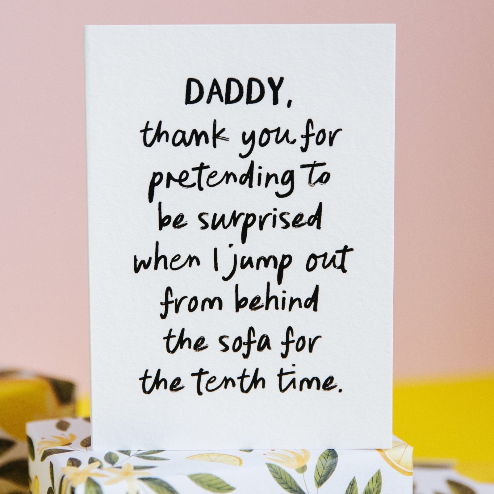"Pretending To Be Surprised" Cheeky Personalised Parent Card - I am Nat Ltd - Greeting Card