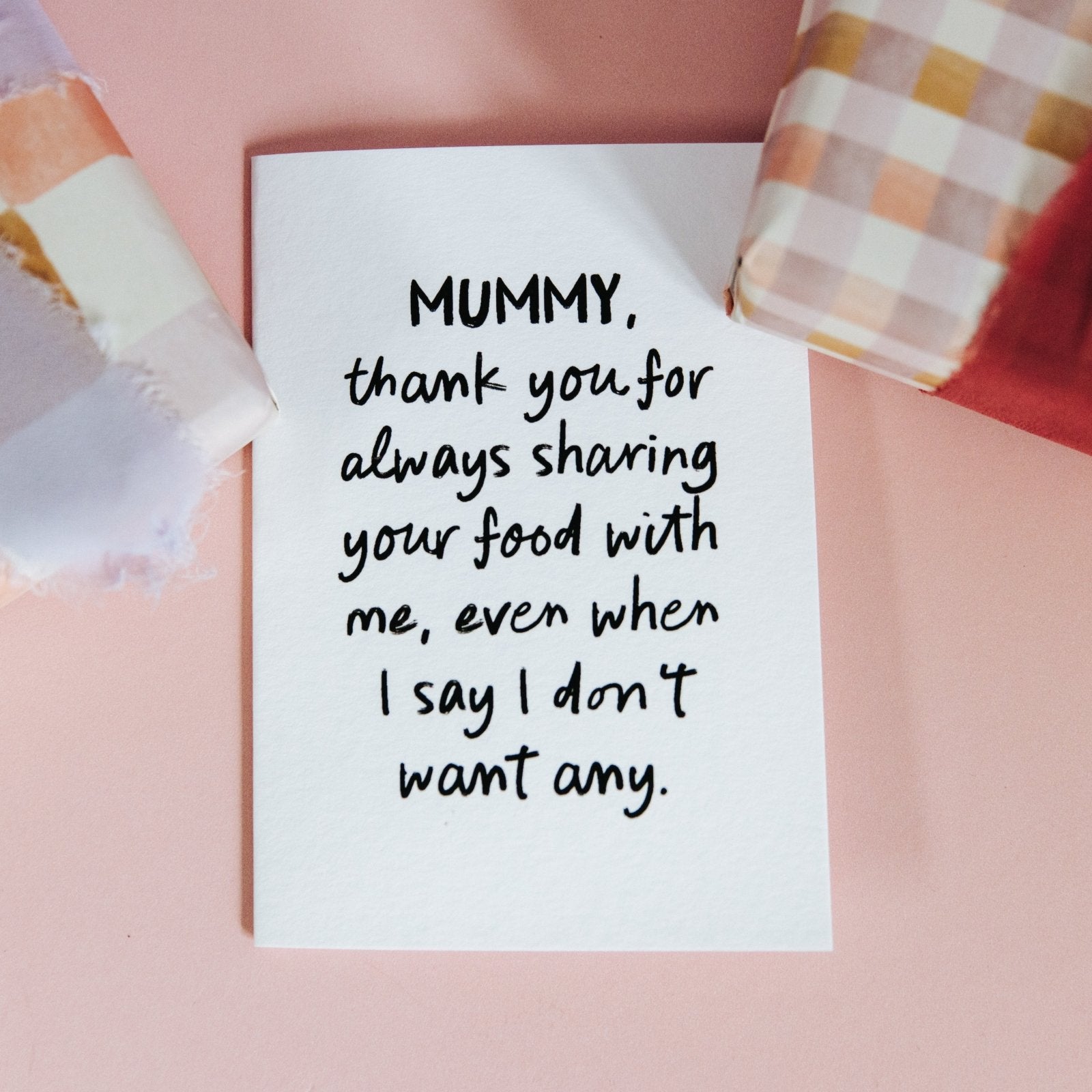 "Sharing Your Food" Cheeky Personalised Card for Parents - I am Nat Ltd - Greeting Card