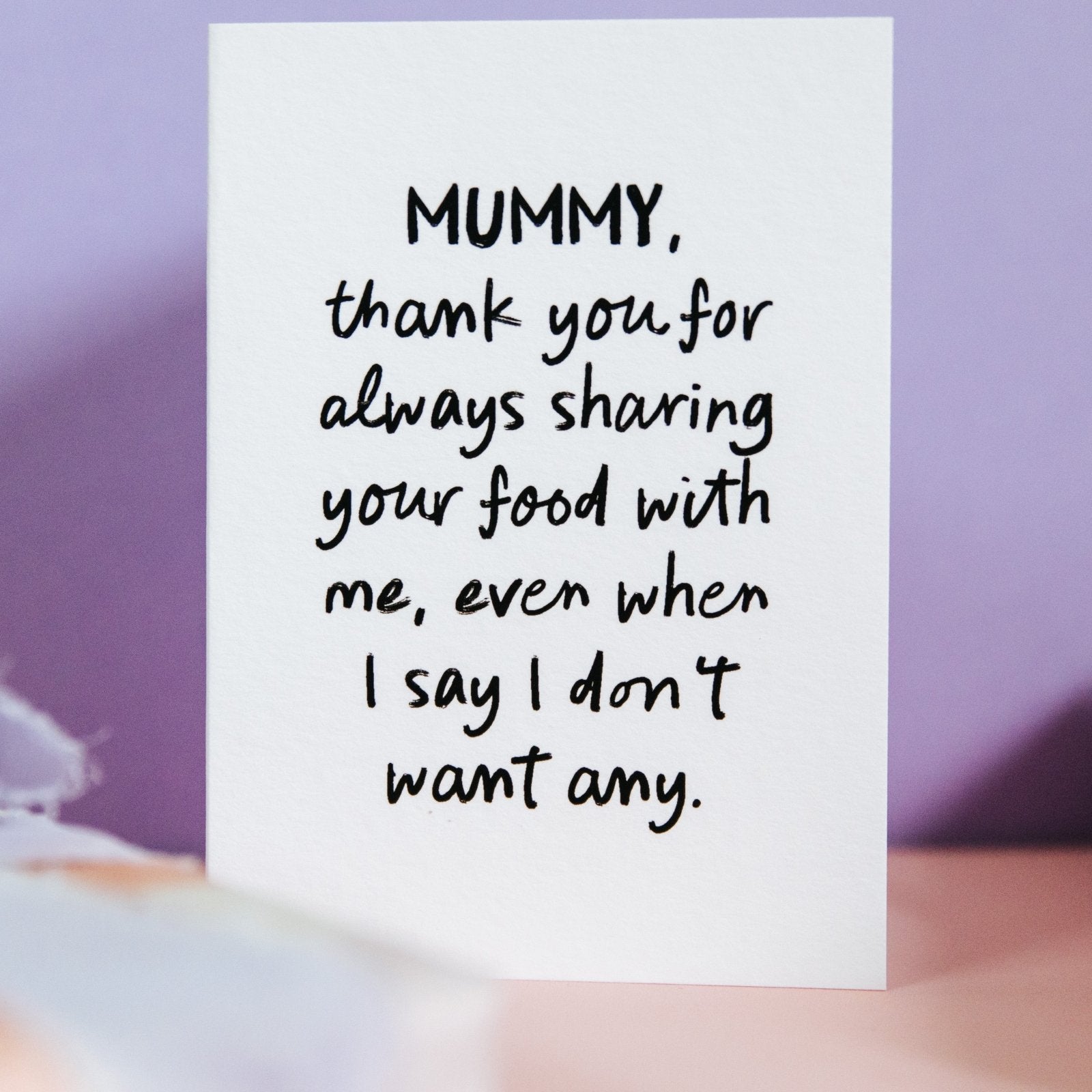 "Sharing Your Food" Cheeky Personalised Card for Parents - I am Nat Ltd - Greeting Card