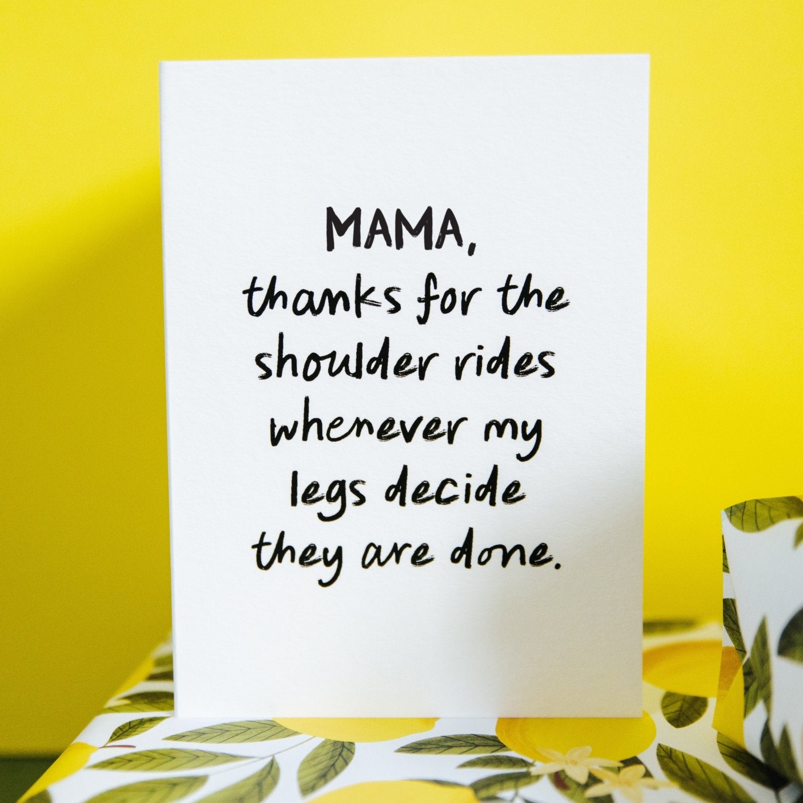 "Shoulder Rides" Funny Personalised Parent Card for Mummy or Daddy - I am Nat Ltd - Greeting Card