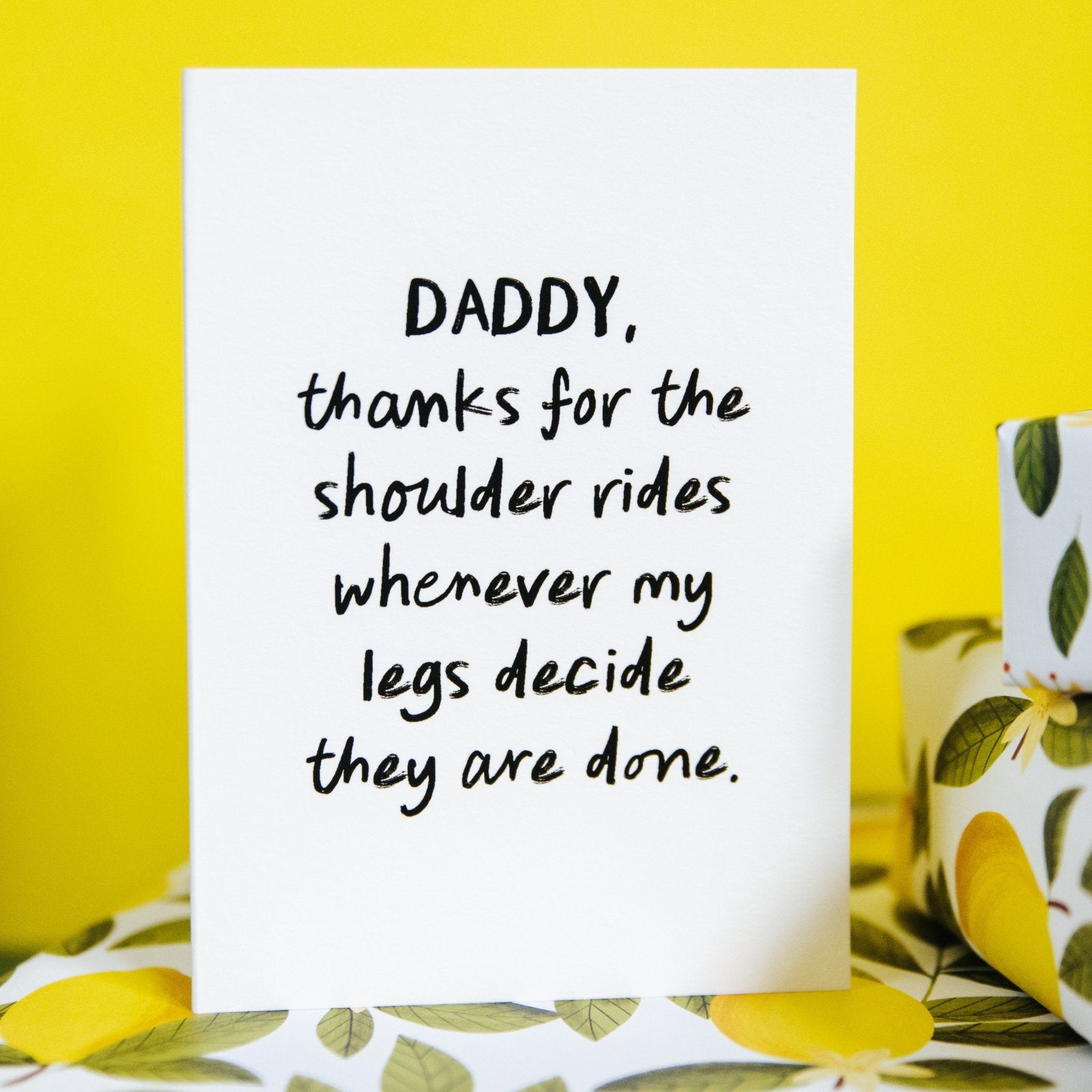 "Shoulder Rides" Funny Personalised Parent Card for Mummy or Daddy - I am Nat Ltd - Greeting Card