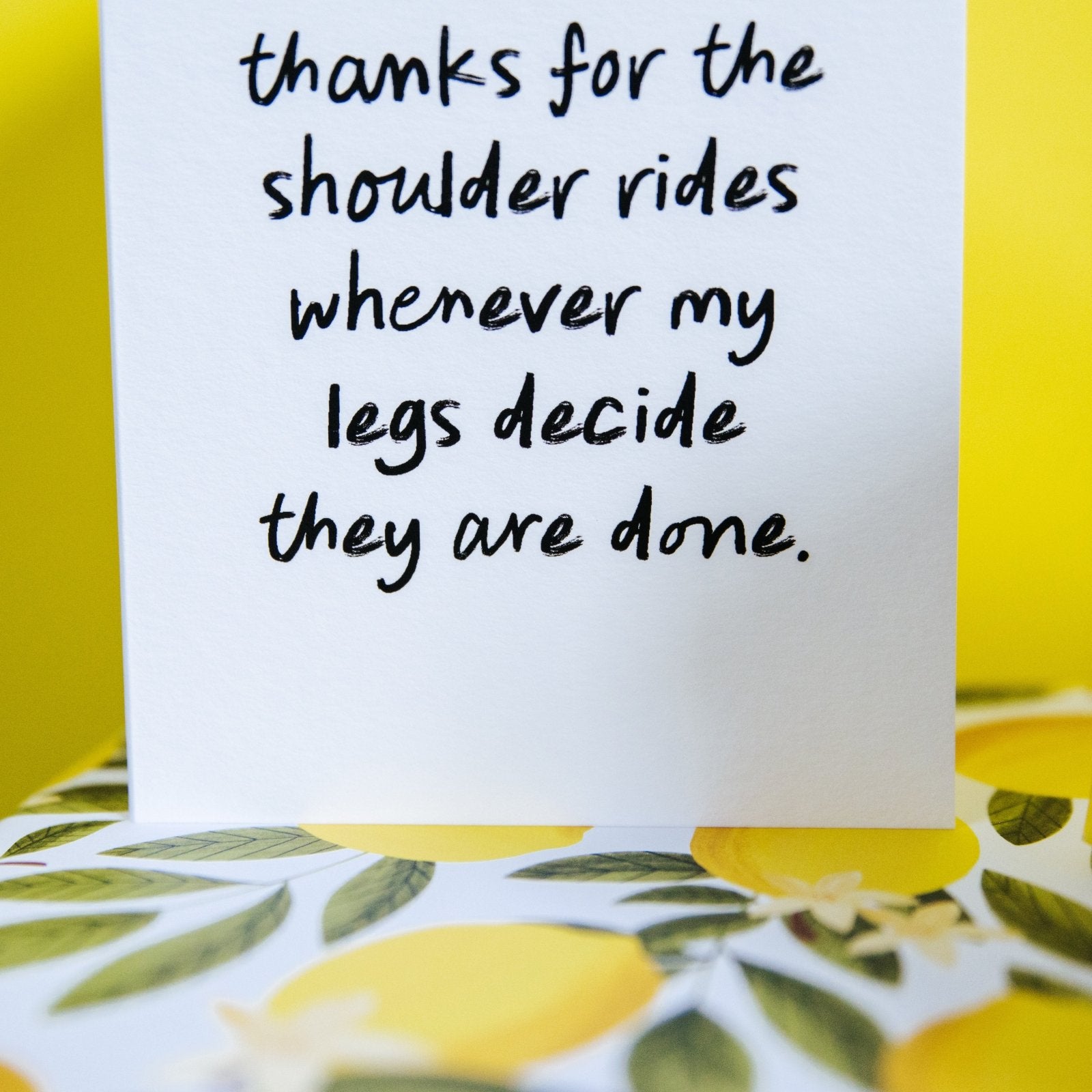 "Shoulder Rides" Funny Personalised Parent Card for Mummy or Daddy - I am Nat Ltd - Greeting Card