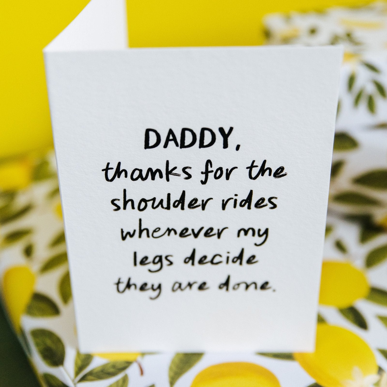 "Shoulder Rides" Funny Personalised Parent Card for Mummy or Daddy - I am Nat Ltd - Greeting Card