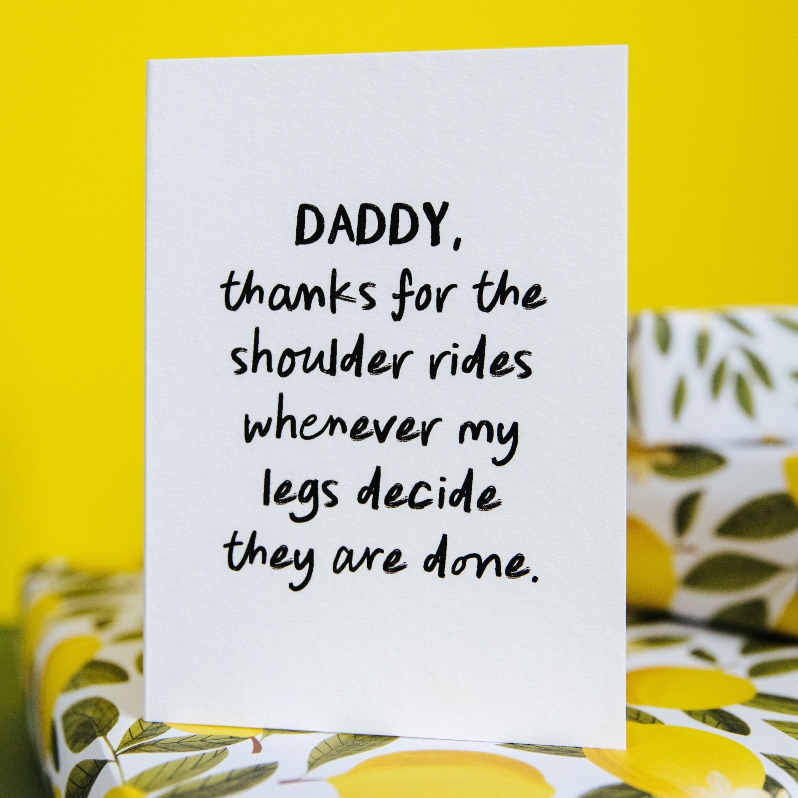 "Shoulder Rides" Funny Personalised Parent Card for Mummy or Daddy - I am Nat Ltd - Greeting Card