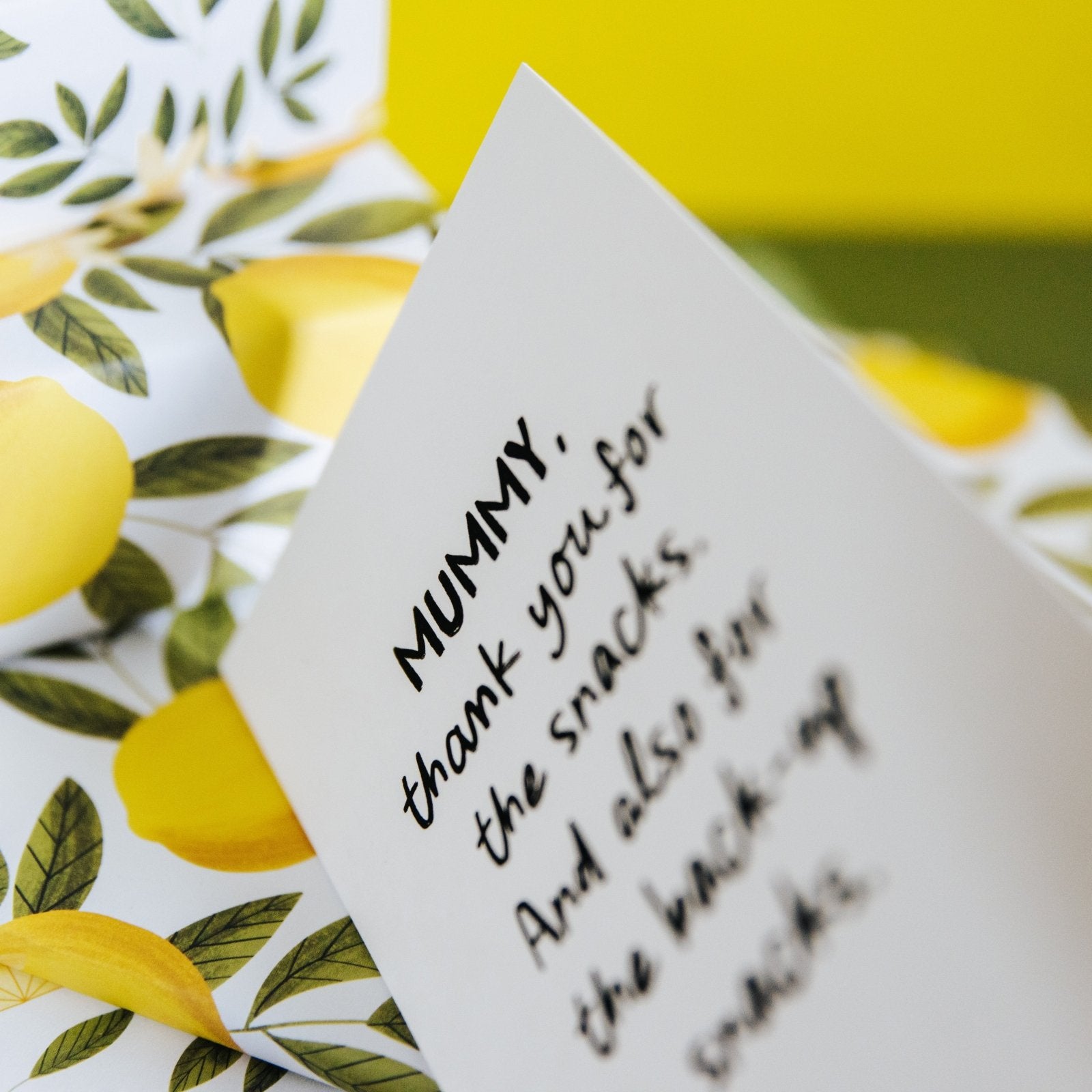 "The Back - Up Snacks" Relatable Personalised Card for Mummy or Daddy - I am Nat Ltd - Greeting Card