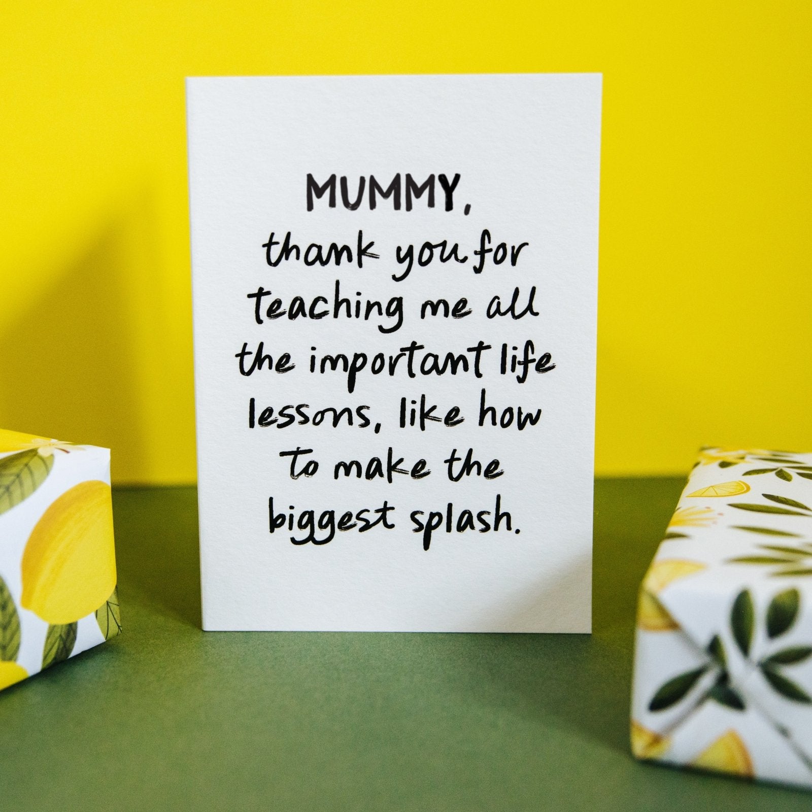 "The Biggest Splash" Playful Personalised Card for Mum or Dad - I am Nat Ltd - Greeting Card
