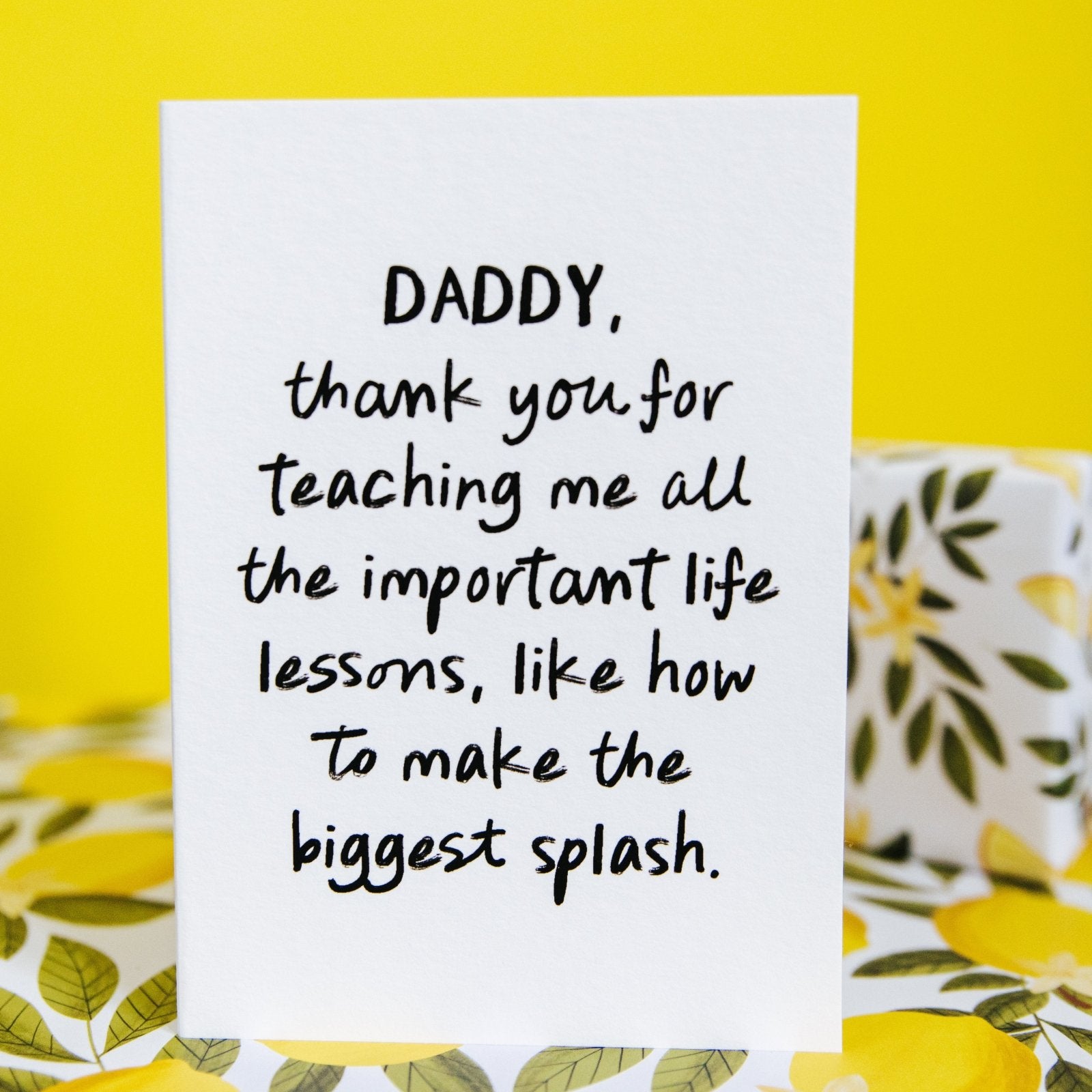 "The Biggest Splash" Playful Personalised Card for Mum or Dad - I am Nat Ltd - Greeting Card