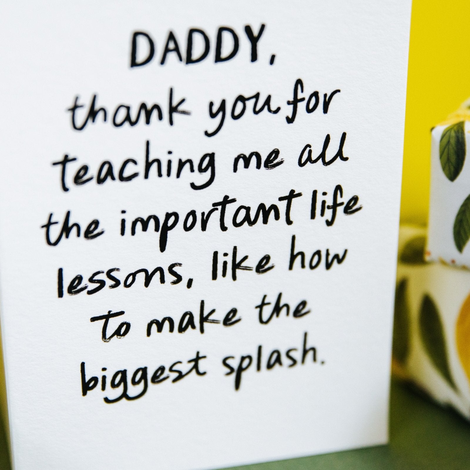 "The Biggest Splash" Playful Personalised Card for Mum or Dad - I am Nat Ltd - Greeting Card