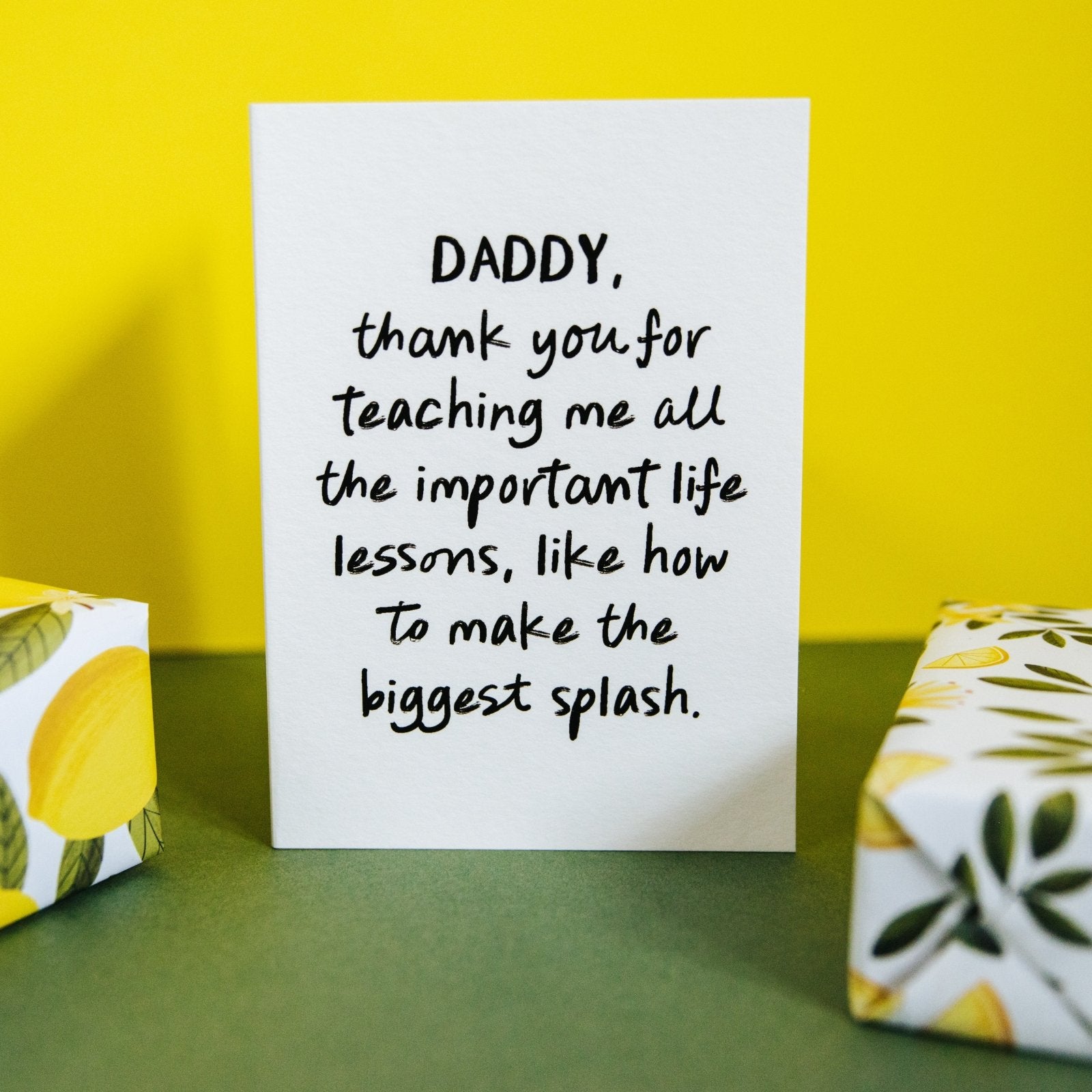"The Biggest Splash" Playful Personalised Card for Mum or Dad - I am Nat Ltd - Greeting Card
