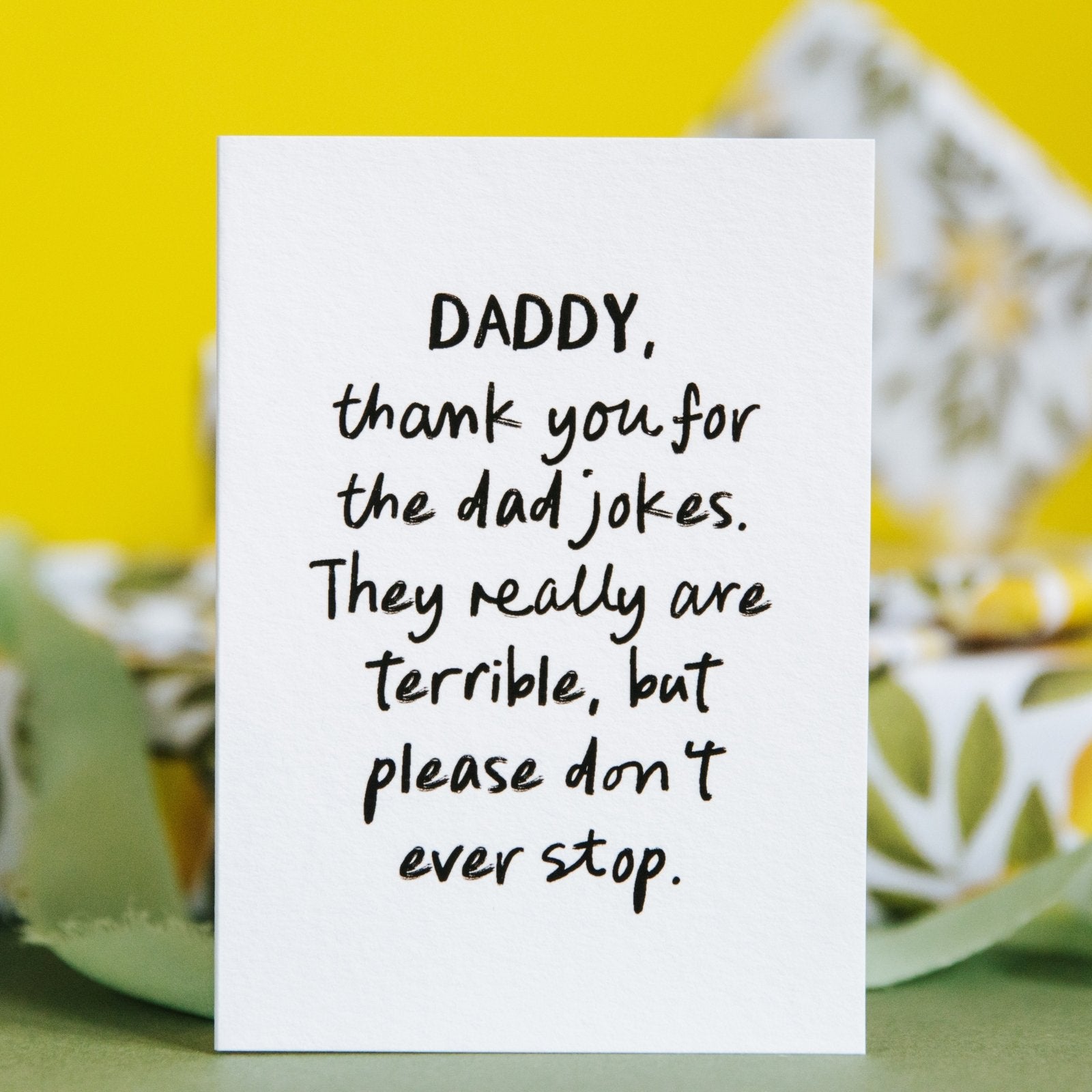 "The Terrible Dad Jokes" Funny Personalised Card for Dad - I am Nat Ltd - Greeting Card