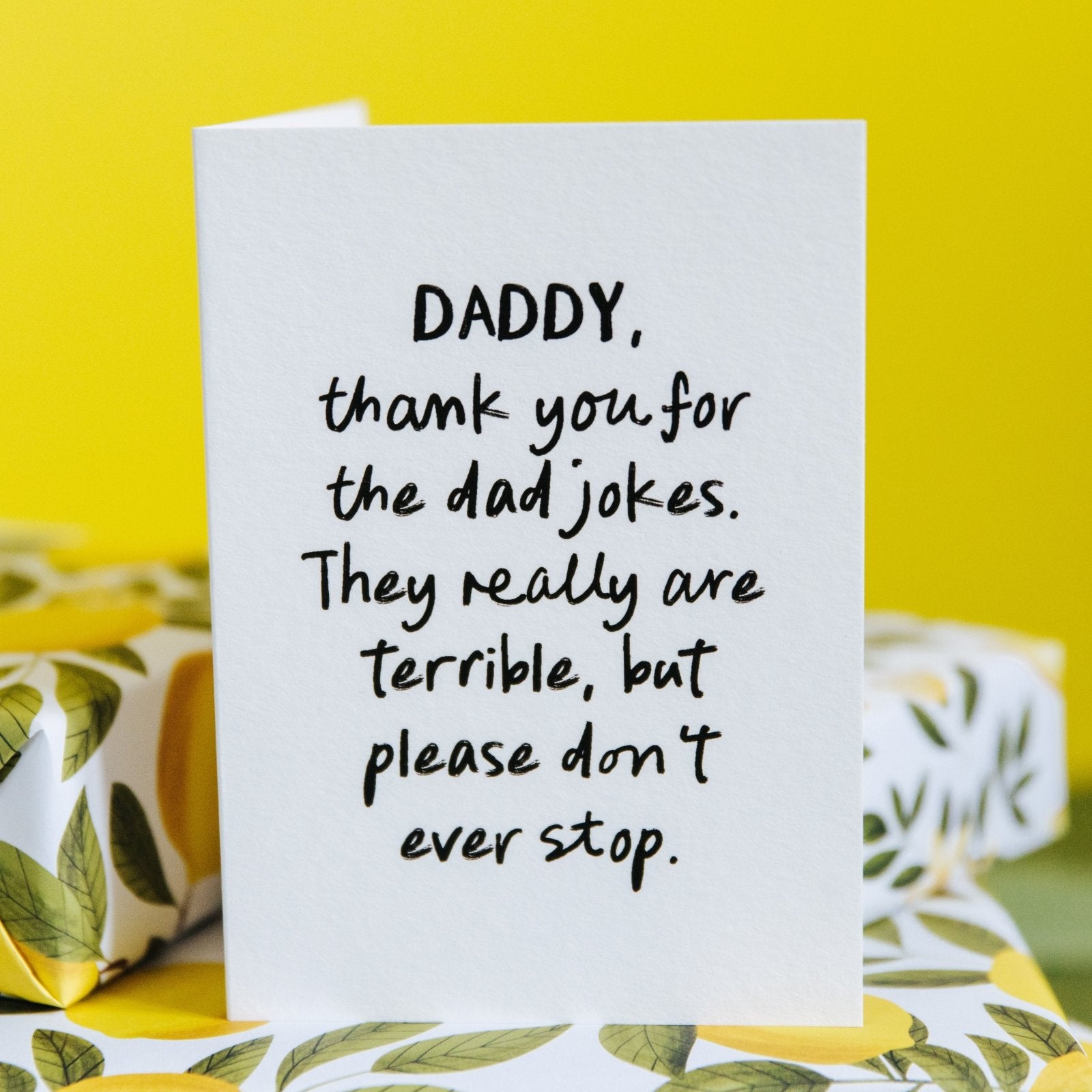 "The Terrible Dad Jokes" Funny Personalised Card for Dad - I am Nat Ltd - Greeting Card