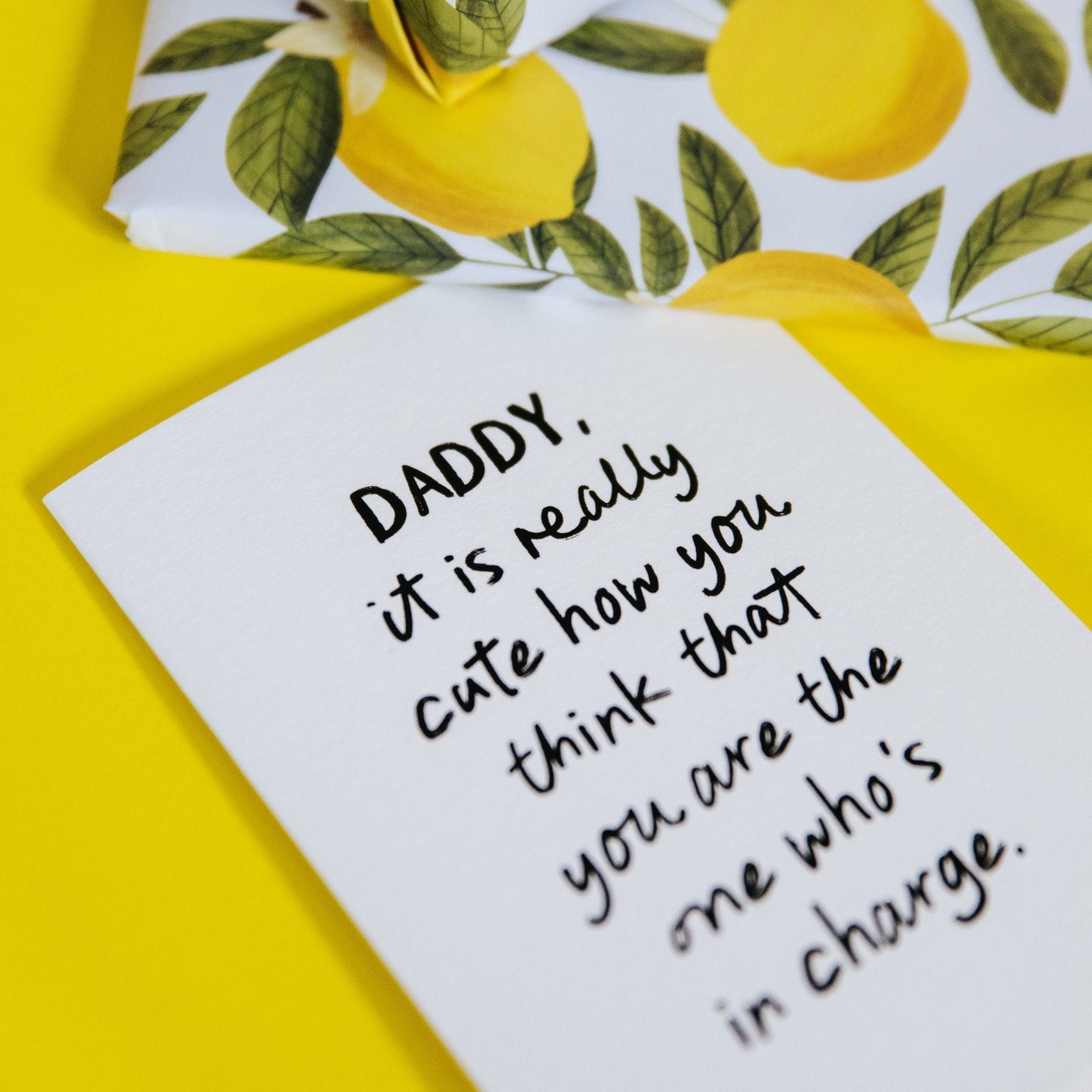 "Who's In Charge" Funny Personalised Card for Mum or Dad - I am Nat Ltd - Greeting Card