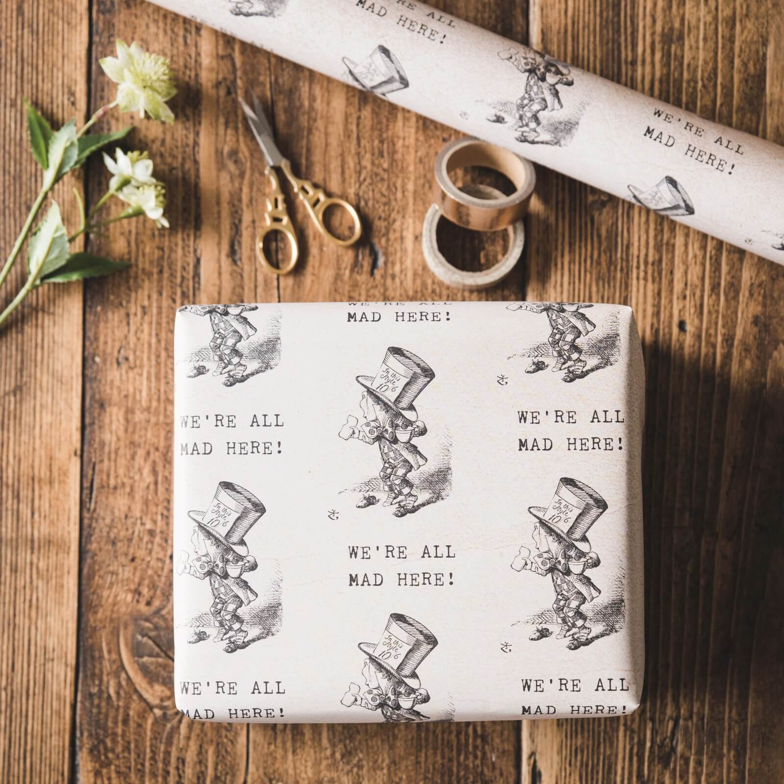 Alice in Wonderland Gift Wrap Set - I am Nat Ltd - Gift Wrap