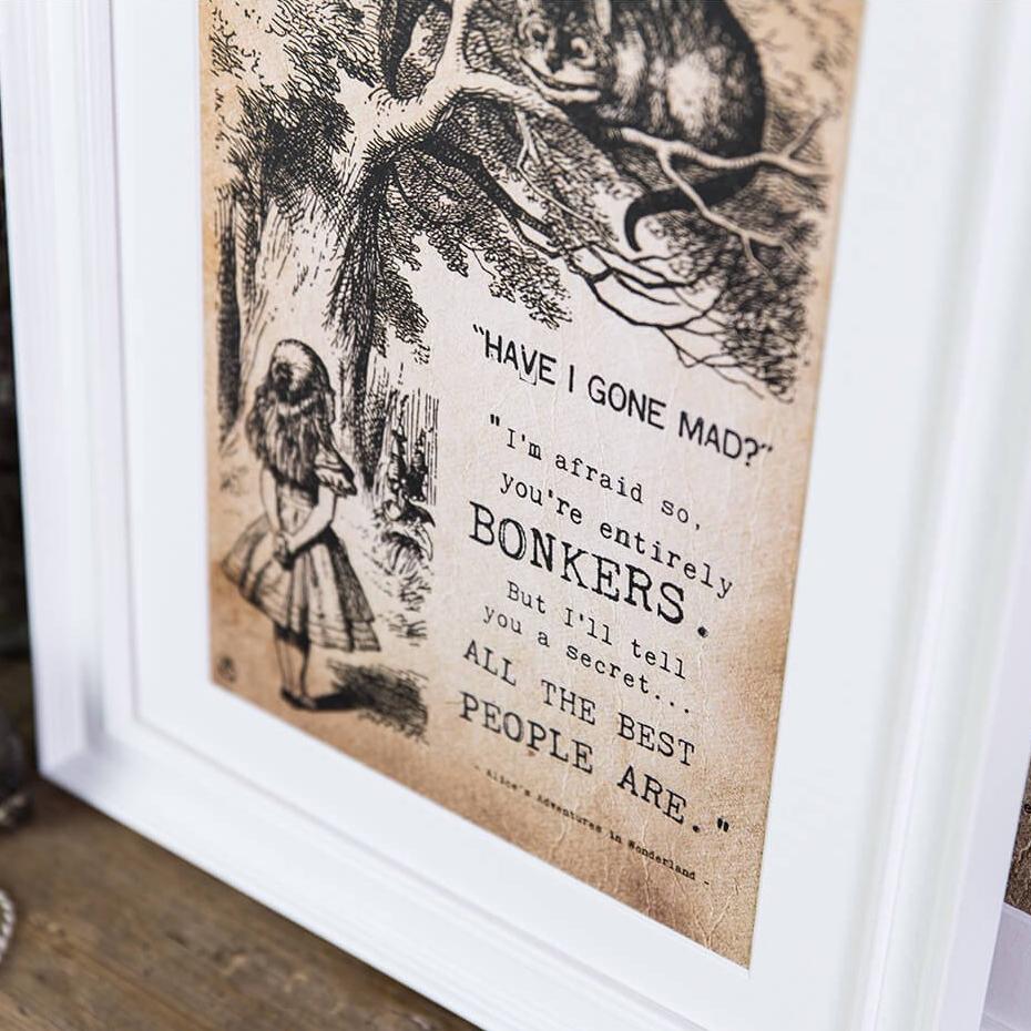 Alice in Wonderland ‘Bonkers’ Art Print - I am Nat Ltd - Print