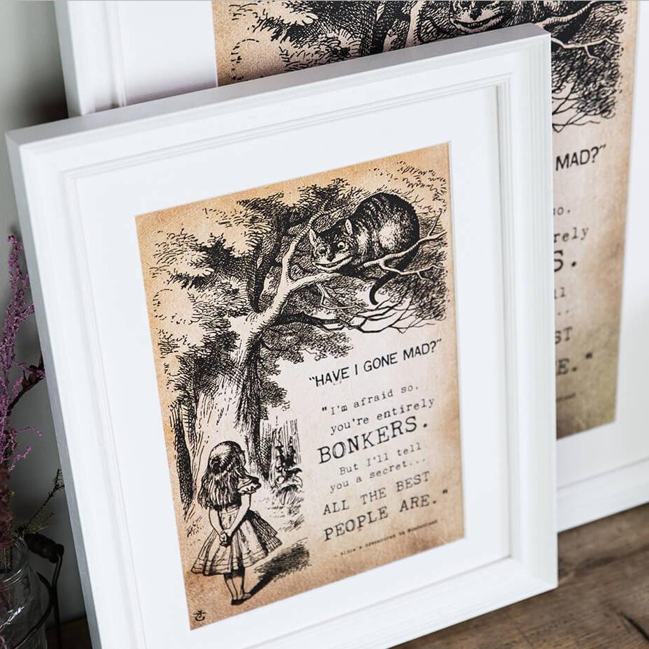 Alice in Wonderland ‘Bonkers’ Art Print - I am Nat Ltd - Print