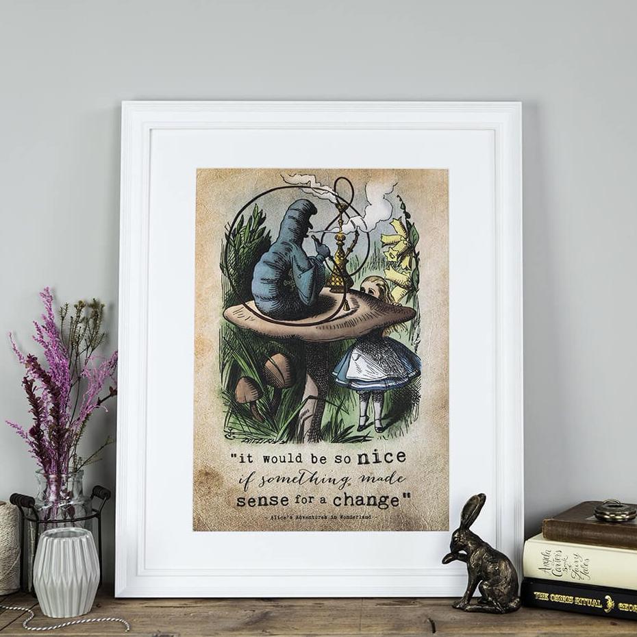 Alice in Wonderland ‘It Would Be So Nice’ Print - Colour Version - I am Nat Ltd - Print