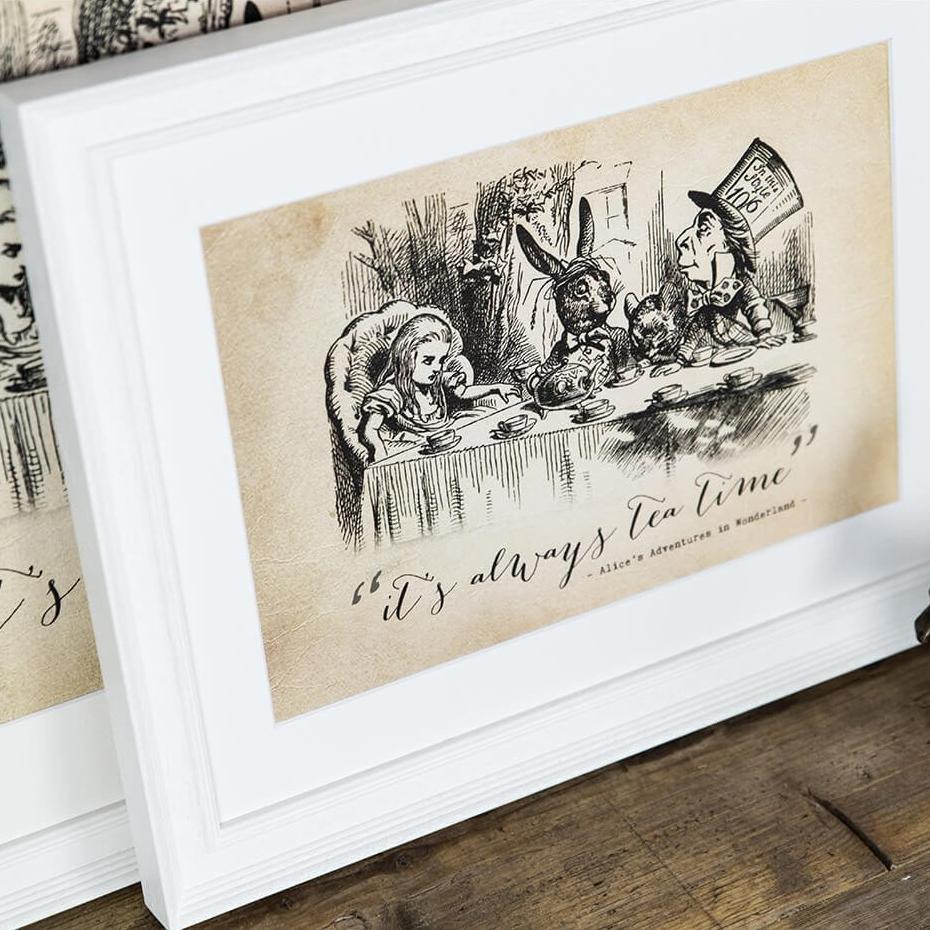 Alice in Wonderland ‘It&#39;s Always Tea Time’ Print - I am Nat Ltd - Print