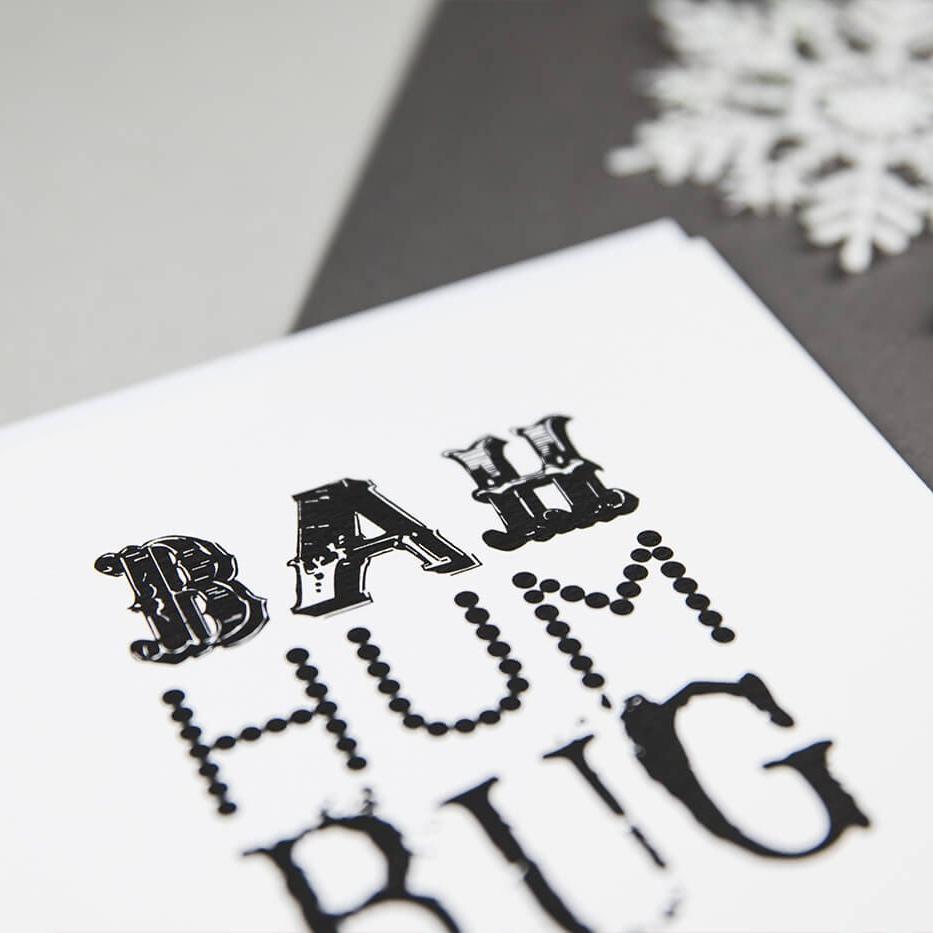'Bah Hum Bug' Anti Christmas Card - I am Nat Ltd - Greeting Card