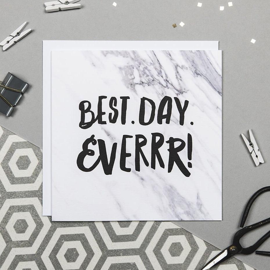 'Best Day Ever!' Funny Wedding Congratulations Card - I am Nat Ltd - Greeting Card