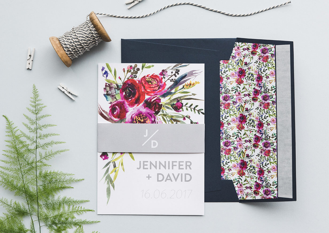 watercolour floral wedding invitations