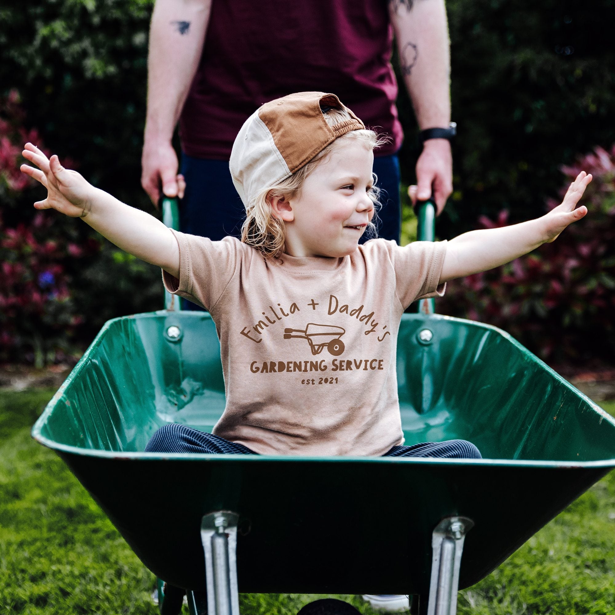 Gardening Service Wheelbarrow Children's T-Shirt - I am Nat Ltd - Children's T-Shirt