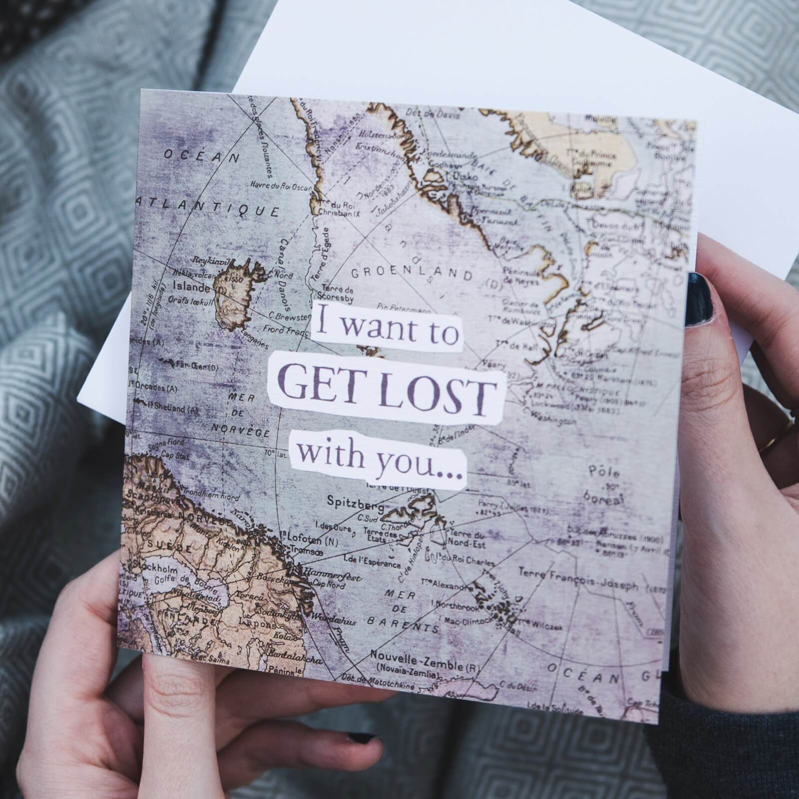 ‘Get Lost’ Funny Anniversary and Valentine&#39;s Card - I am Nat Ltd - Greeting Card