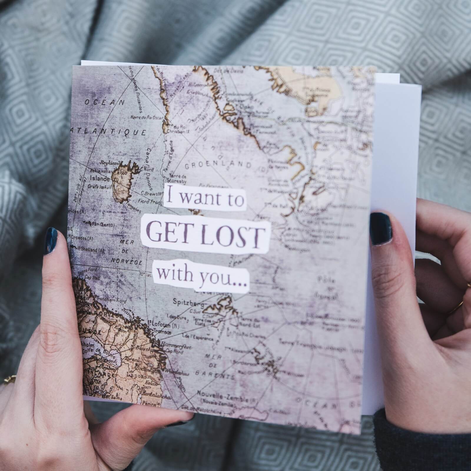‘Get Lost’ Funny Anniversary and Valentine&#39;s Card - I am Nat Ltd - Greeting Card