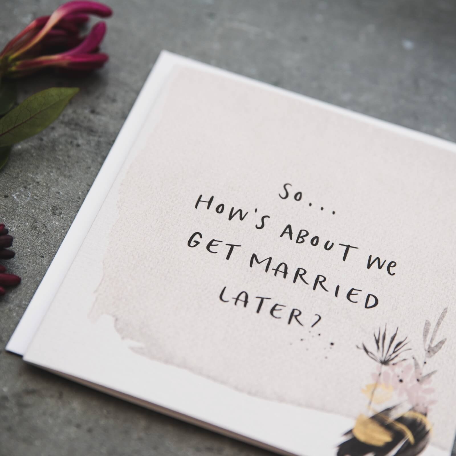 'Get Married Later?' Funny Wedding Day Card - I am Nat Ltd - Greeting Card