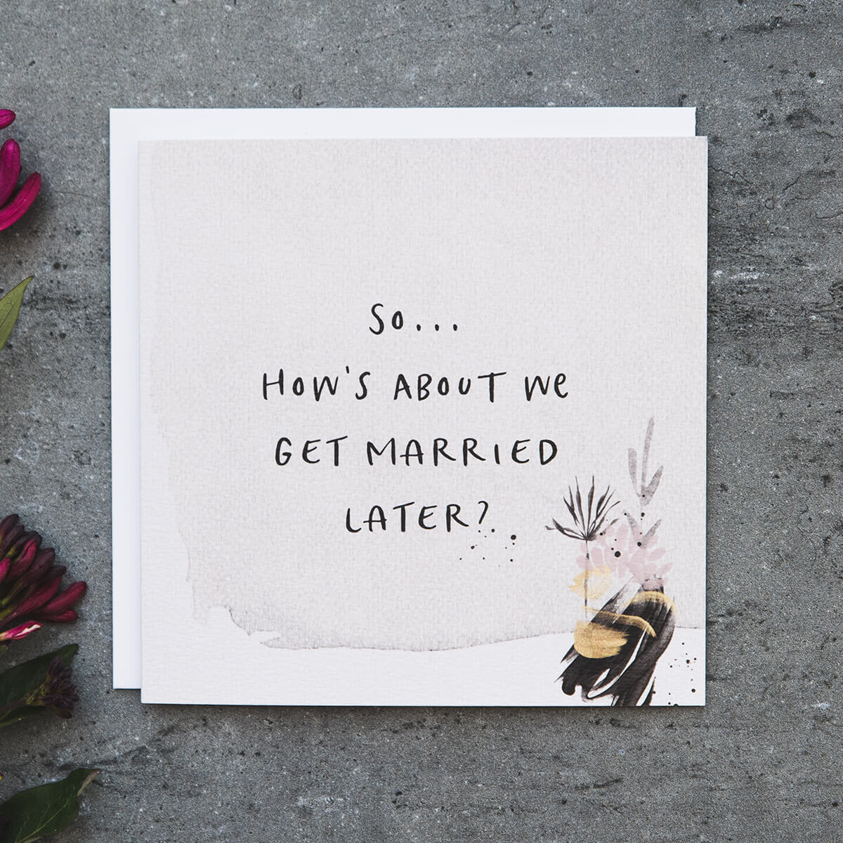 'Get Married Later?' Funny Wedding Day Card - I am Nat Ltd - Greeting Card