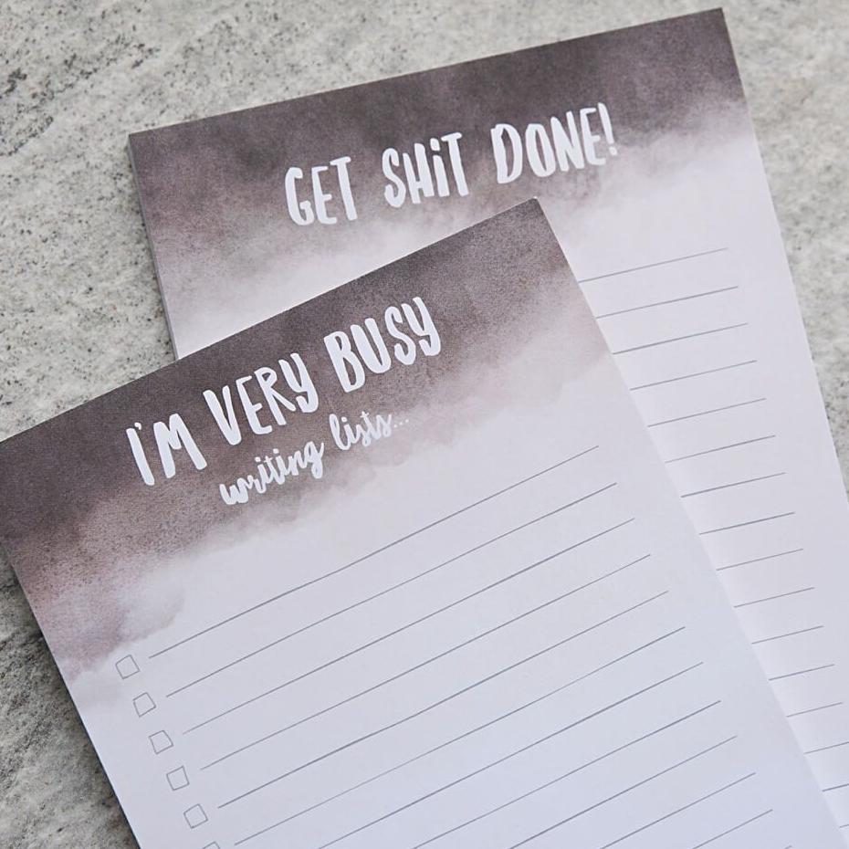 &#39;Get Shit Done&#39; A5 To Do List Notepad - I am Nat Ltd - Notepad