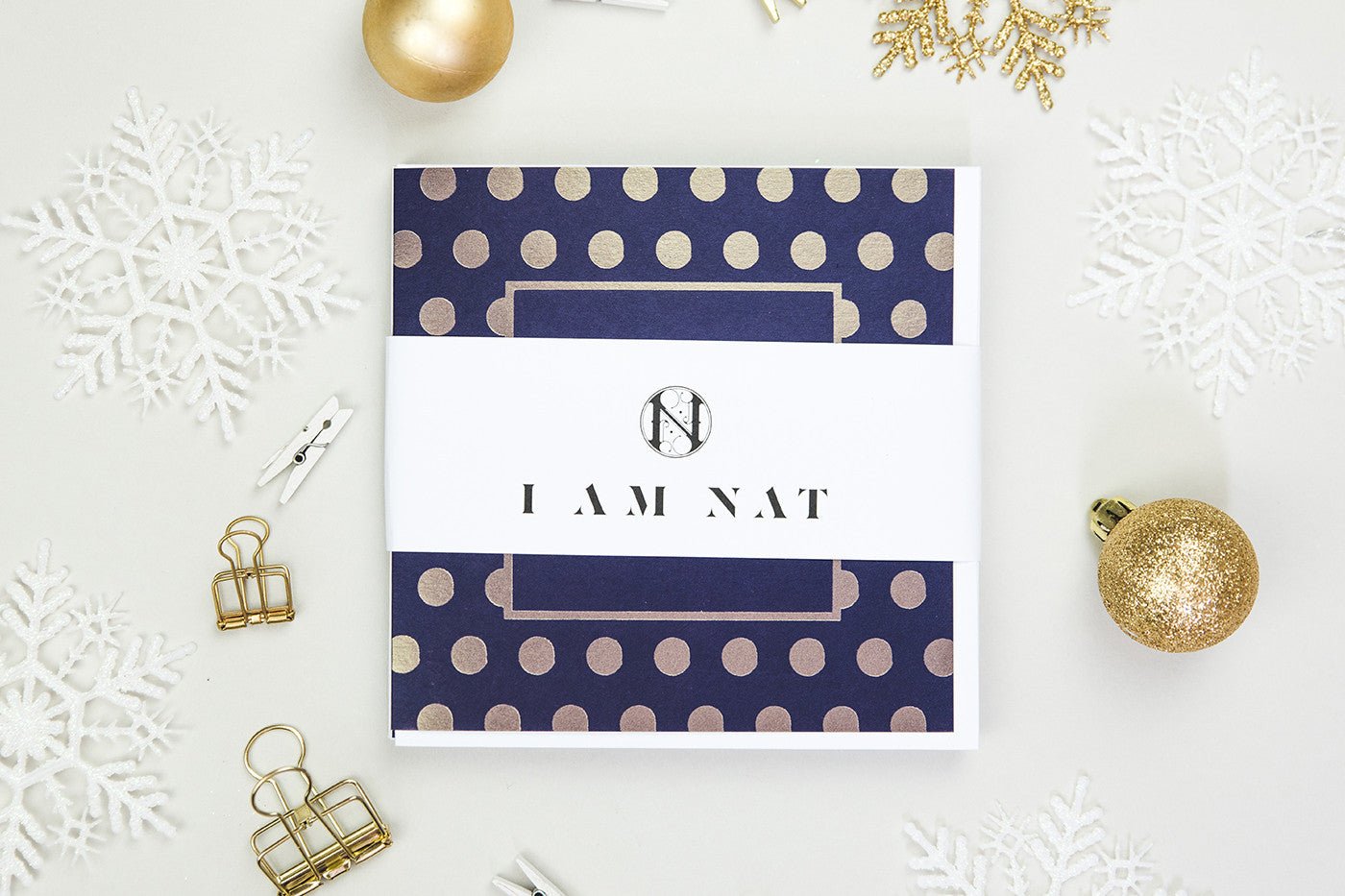 Gold Foil Socially Awkward Christmas Card Pack - I am Nat Ltd - Greeting Card