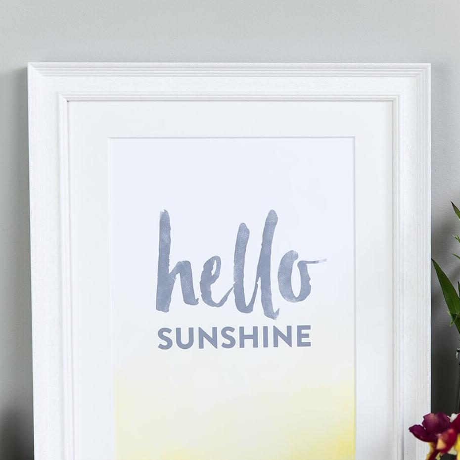 &#39;Hello Sunshine&#39; Typographic Wall Art Print - I am Nat Ltd - Print