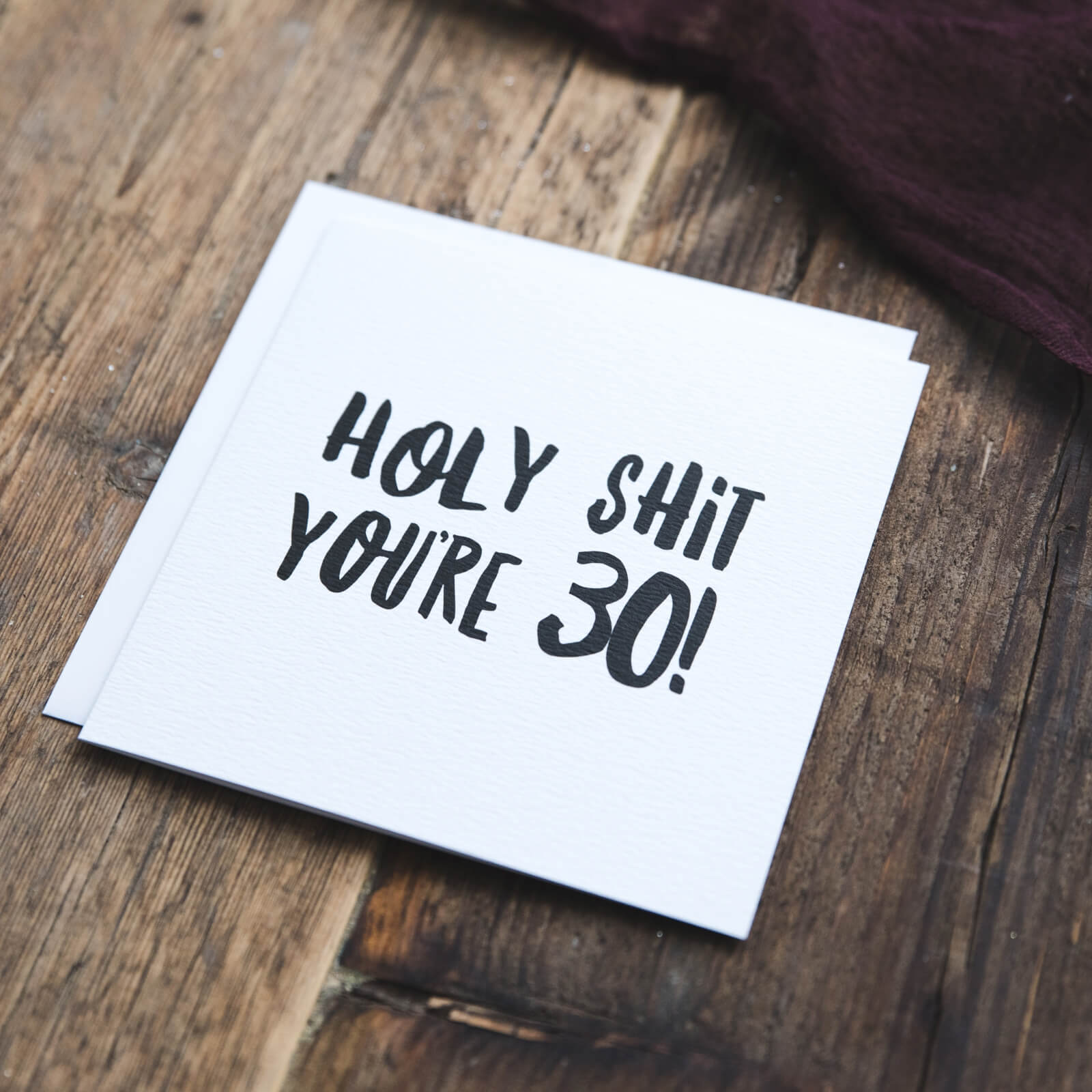 Holy Shit You&#39;re 30! Funny Milestone Birthday Card - I am Nat Ltd - Greeting Card