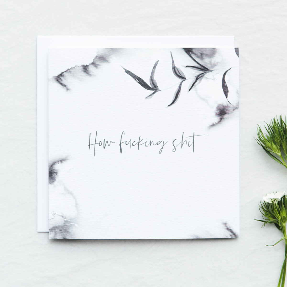 &#39;How Fucking Shit&#39; Sympathy and Empathy Card - I am Nat Ltd - Greeting Card