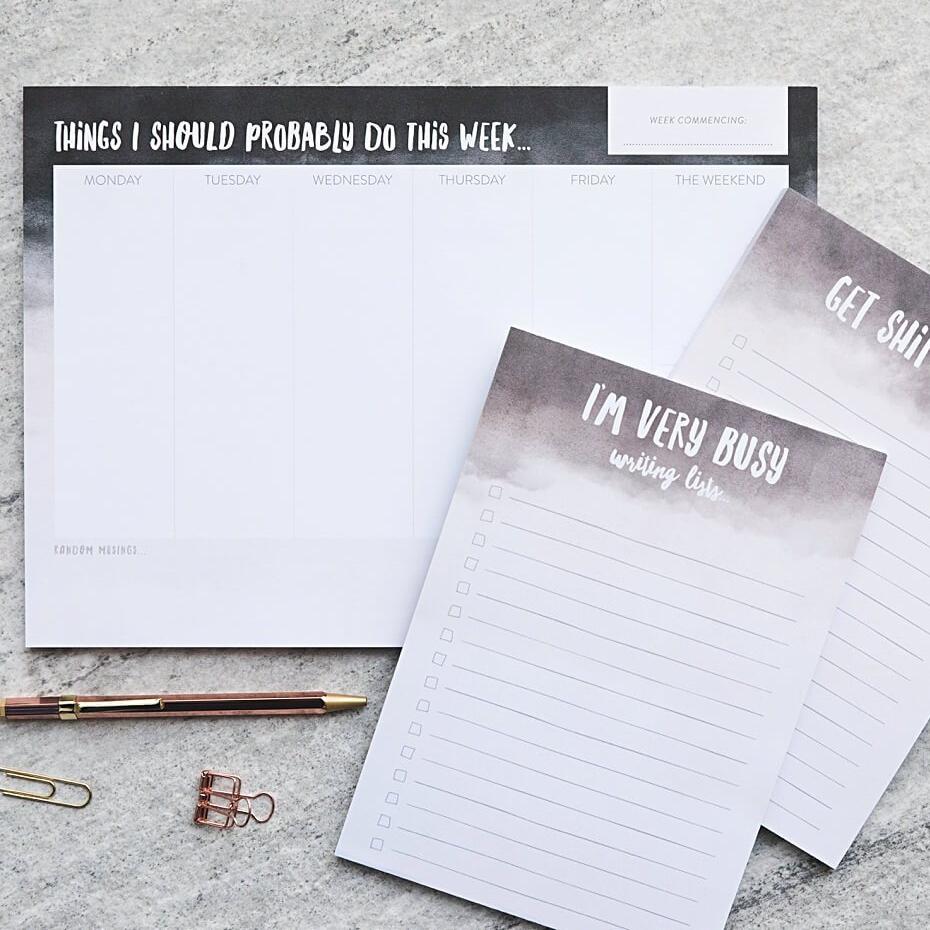 &#39;I&#39;m Very Busy&#39; A5 To Do List Notepad - I am Nat Ltd - Notepad