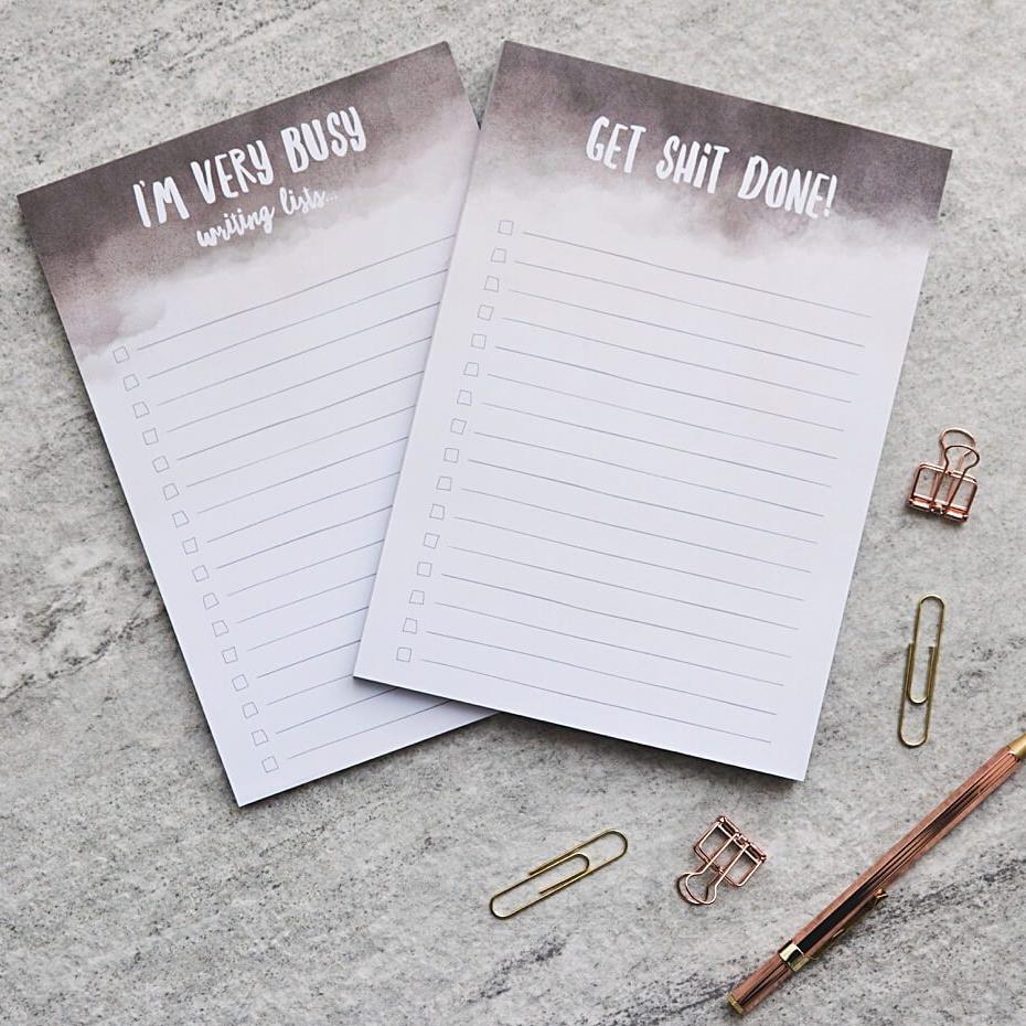 &#39;I&#39;m Very Busy&#39; A5 To Do List Notepad - I am Nat Ltd - Notepad