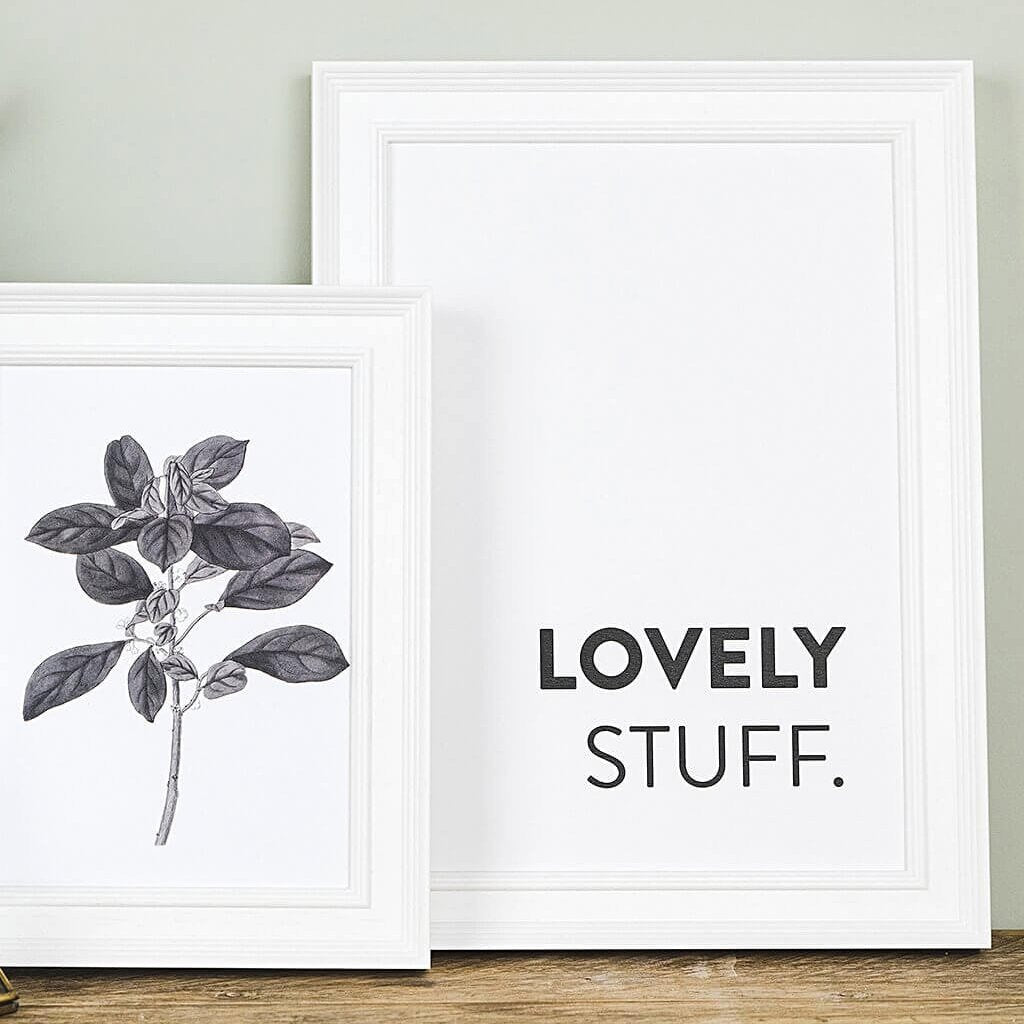 'Lovely Stuff' Minimalist Typography Print - I am Nat Ltd - Print