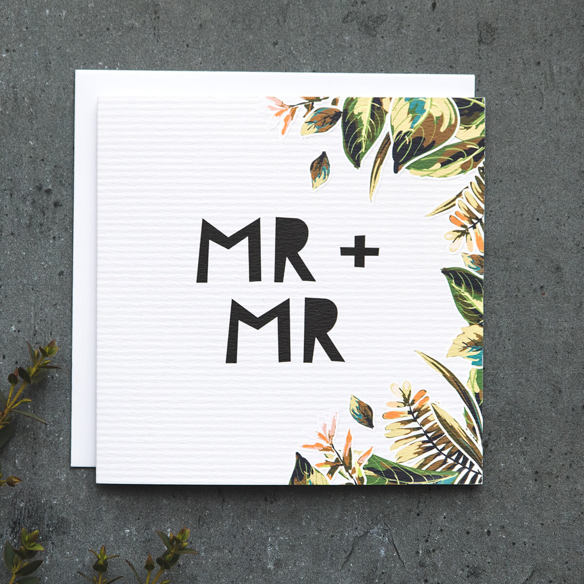 'Mr + Mr' Gay Wedding Card - I am Nat Ltd - Greeting Card