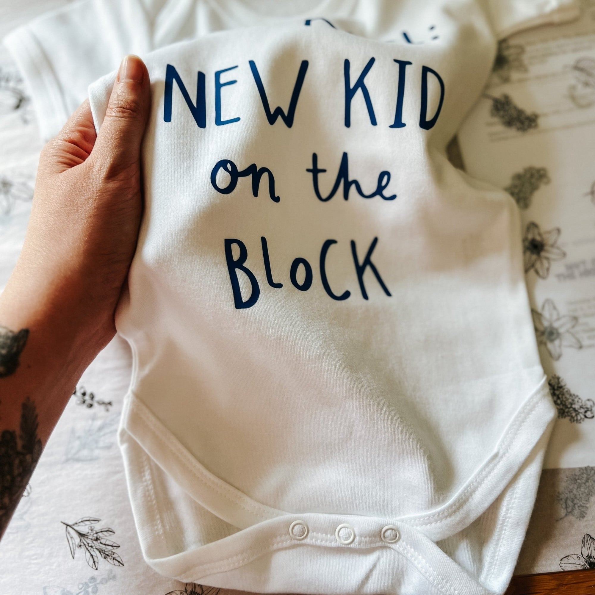 New Kid on the Block Personalised Babygrow - I am Nat Ltd - Baby Grow