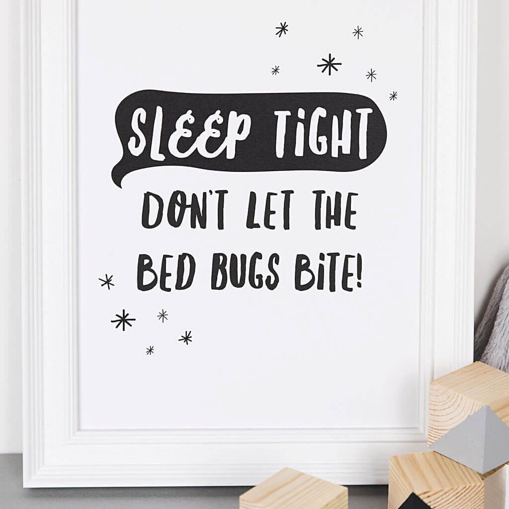 'Sleep Tight' Monochrome Typographic Nursery Print - I am Nat Ltd - Print