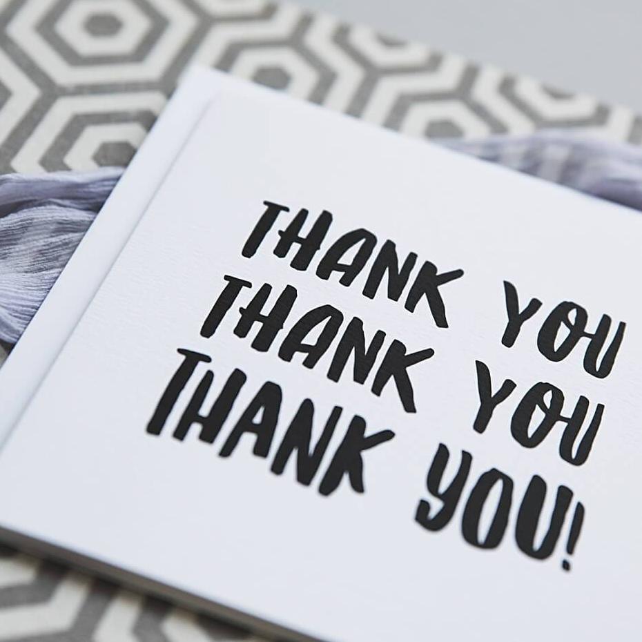 &#39;Thank You! Thank you! Thank You! Appreciation Card - I am Nat Ltd - Greeting Card