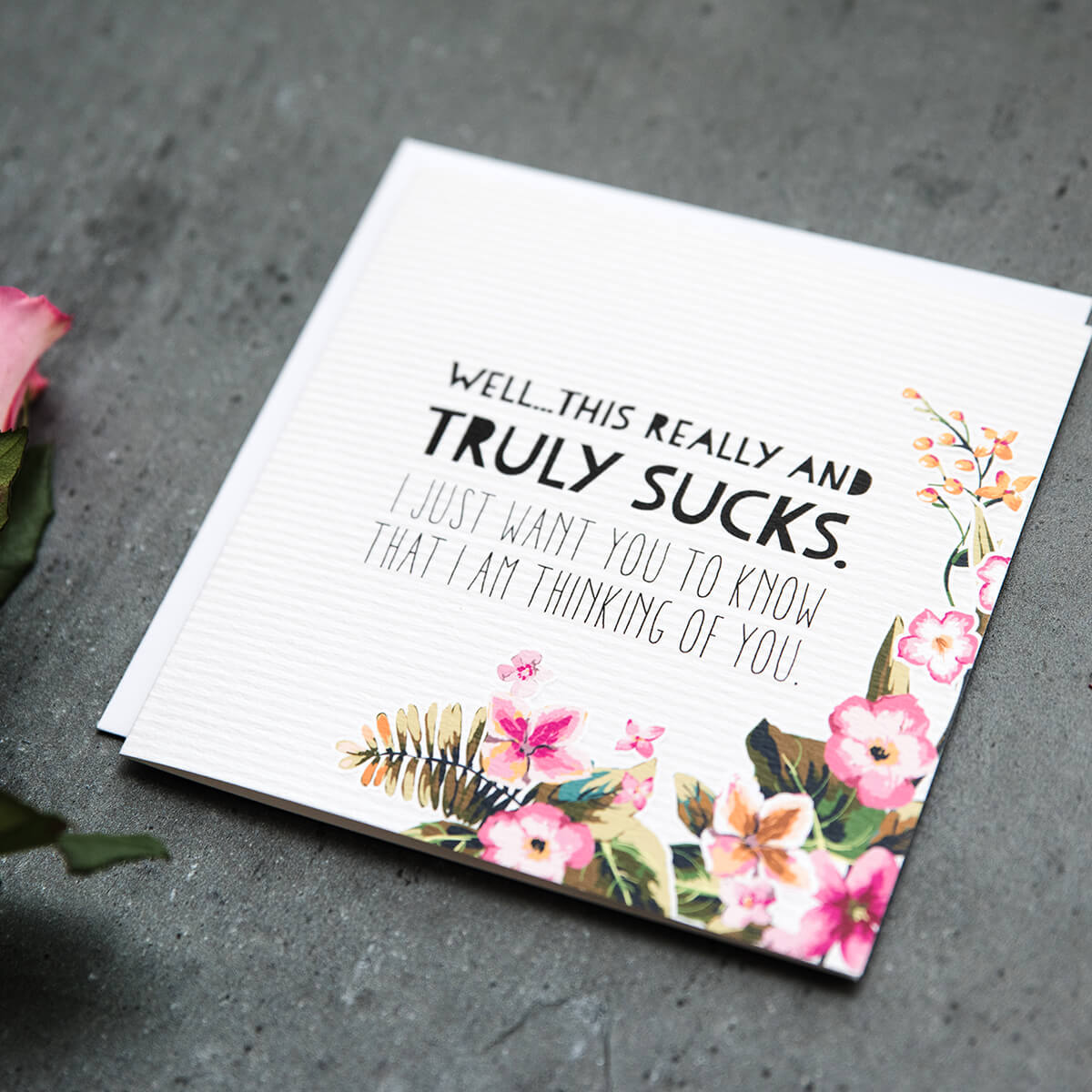 &#39;This Really and Truly Sucks&#39; Sympathy and Empathy Card - I am Nat Ltd - Greeting Card