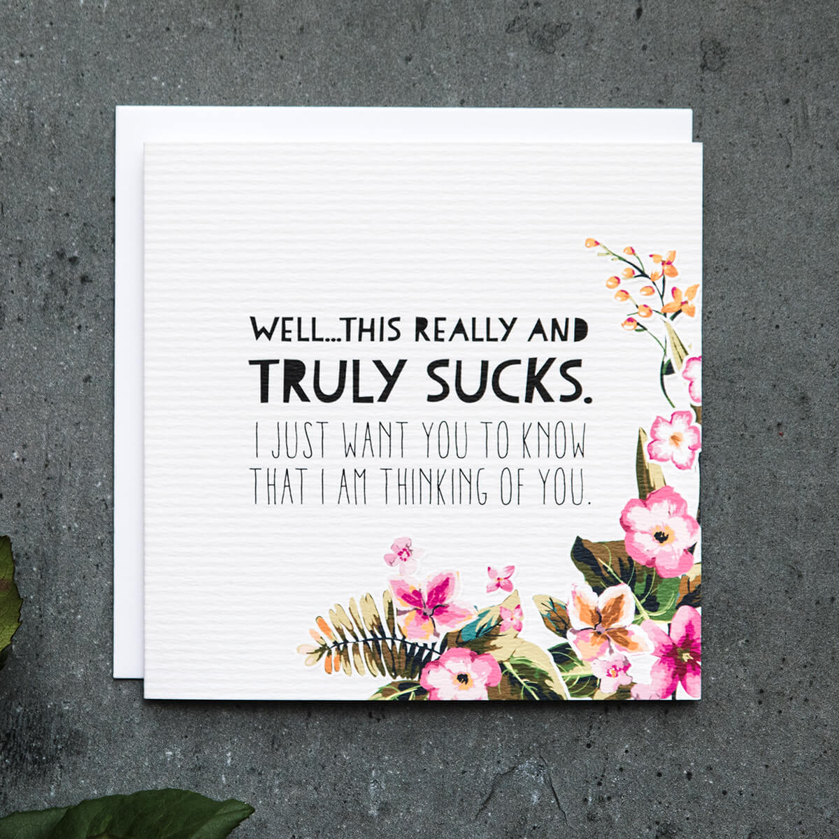 &#39;This Really and Truly Sucks&#39; Sympathy and Empathy Card - I am Nat Ltd - Greeting Card