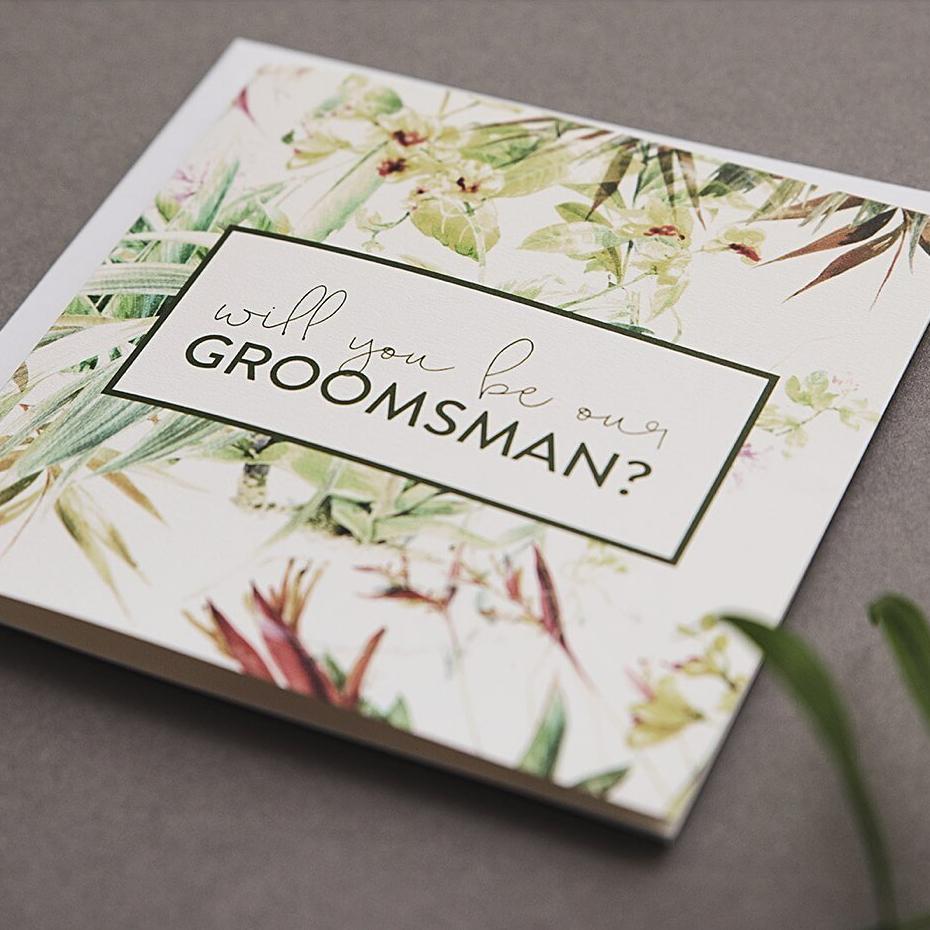 'Will You Be Our Groomsman?’ Proposal Card - I am Nat Ltd - Greeting Card