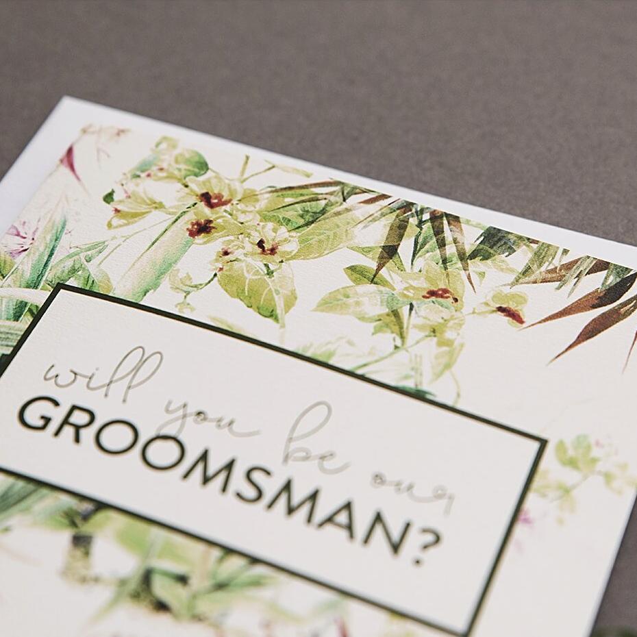 'Will You Be Our Groomsman?’ Proposal Card - I am Nat Ltd - Greeting Card