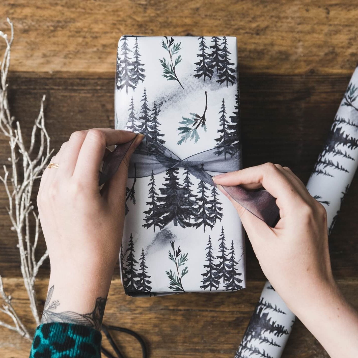 Winter Forest Christmas Gift Wrap - I am Nat Ltd - Gift Wrap