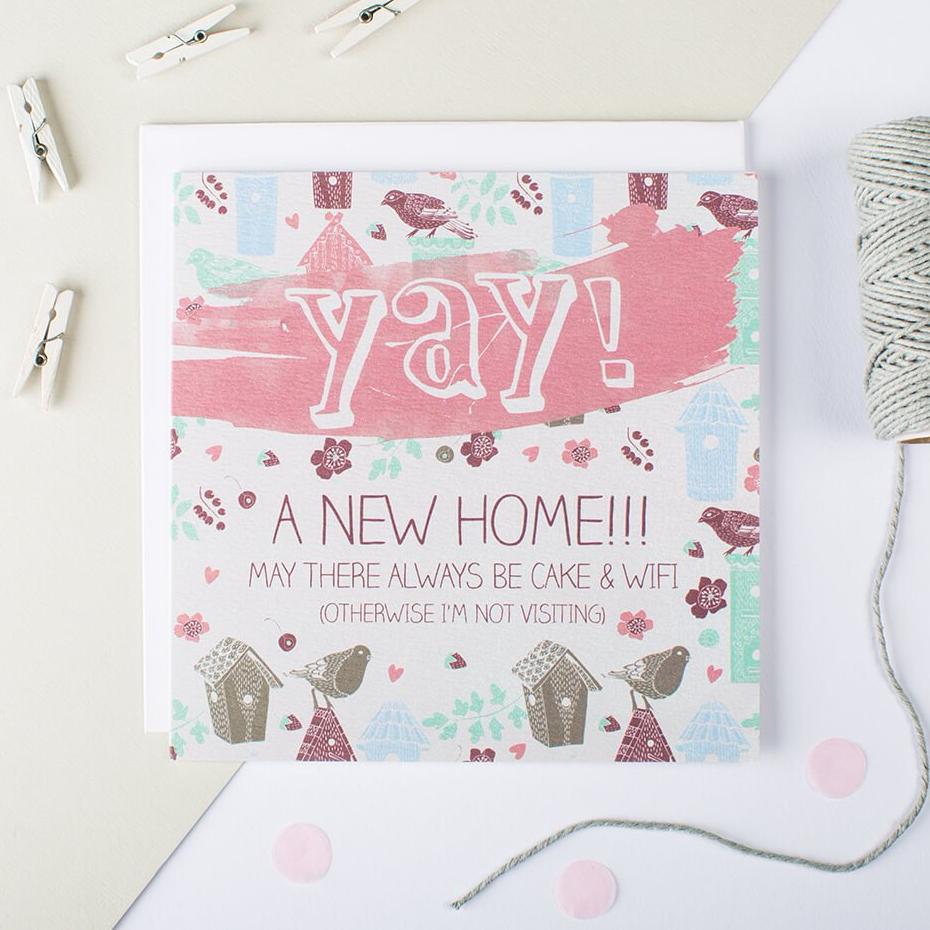 ‘Yay! A New Home!’ Moving Card - I am Nat Ltd - Greeting Card