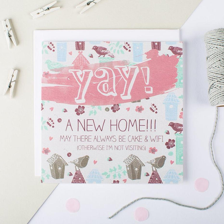 ‘Yay! A New Home!’ Moving Card - I am Nat Ltd